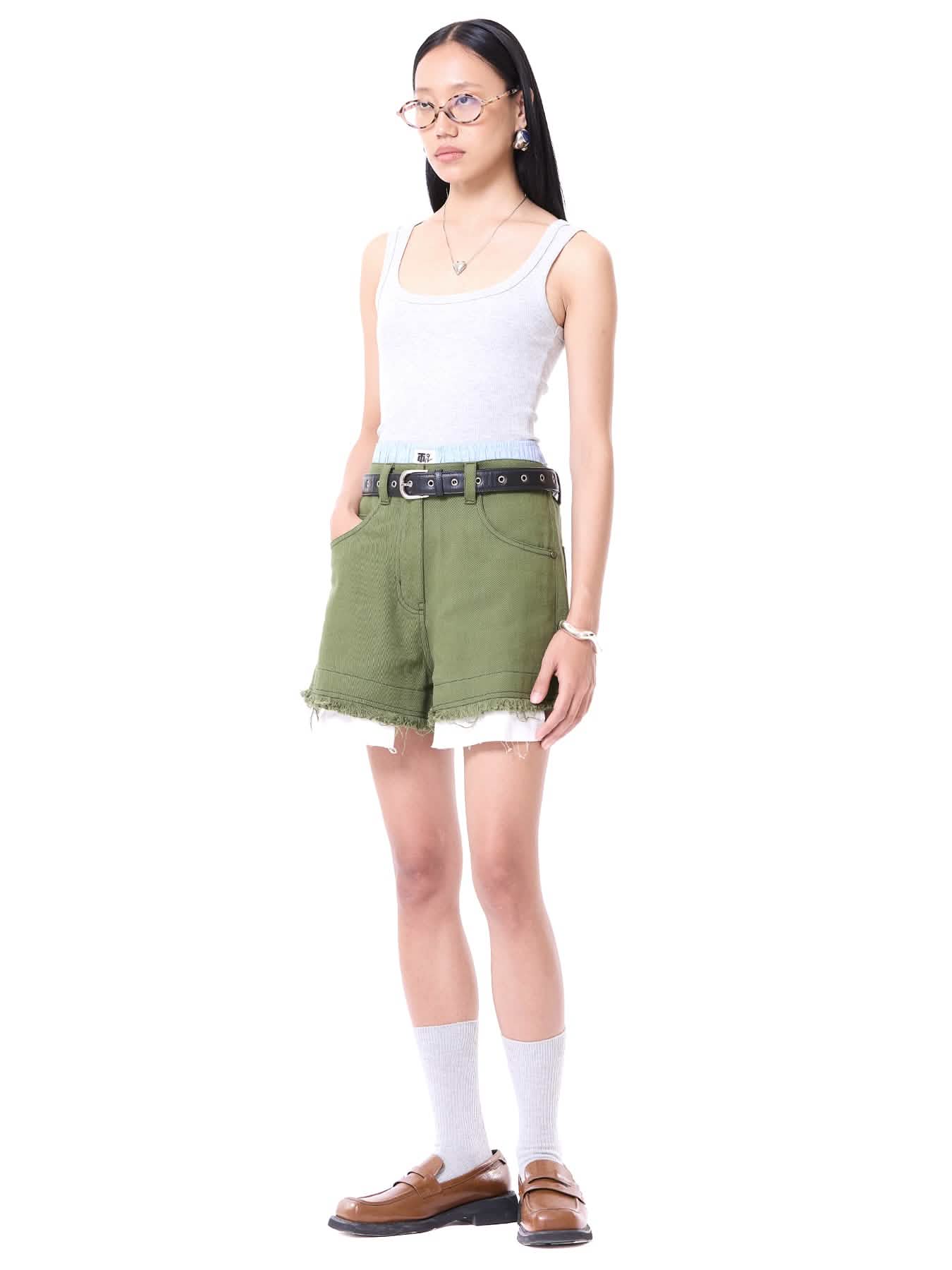 Raw Edge Denim Shorts