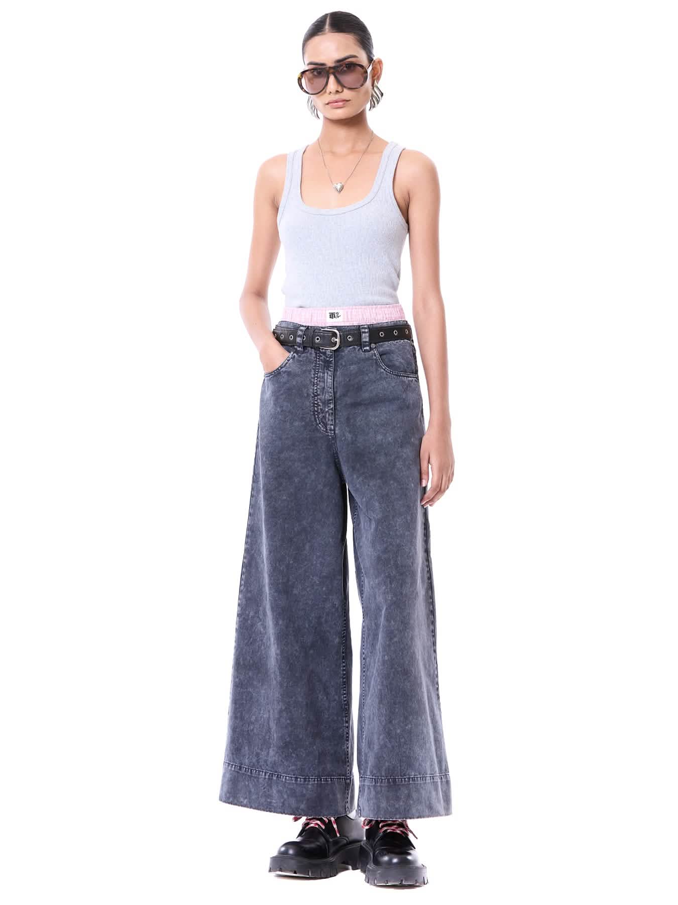 Washed Flared Jeans