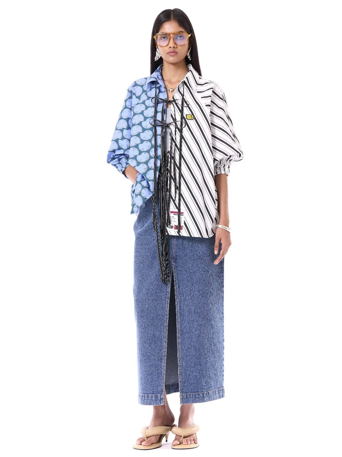 Wing Split Tie-up Shirt