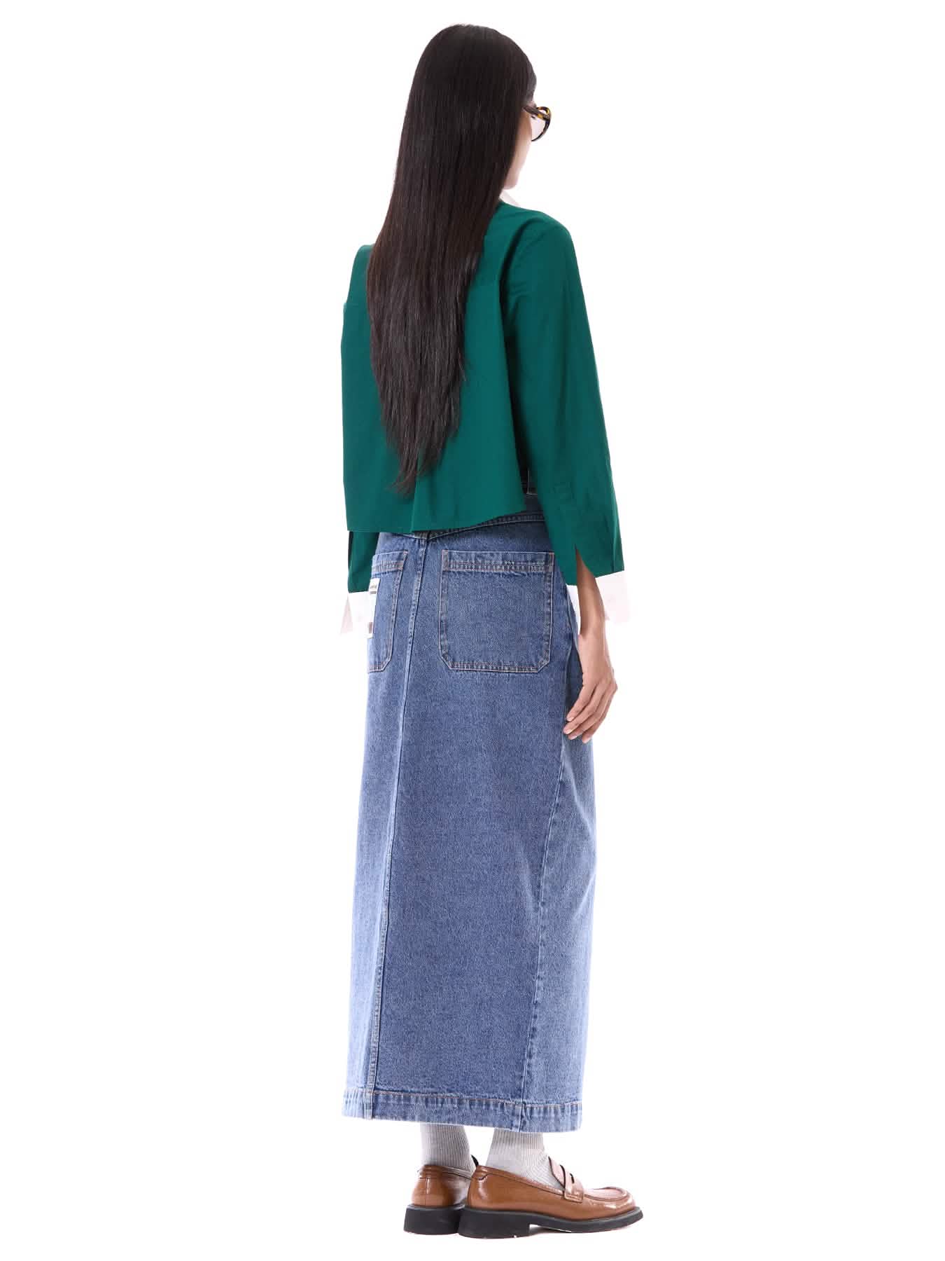 Embroidered Cropped Shirt