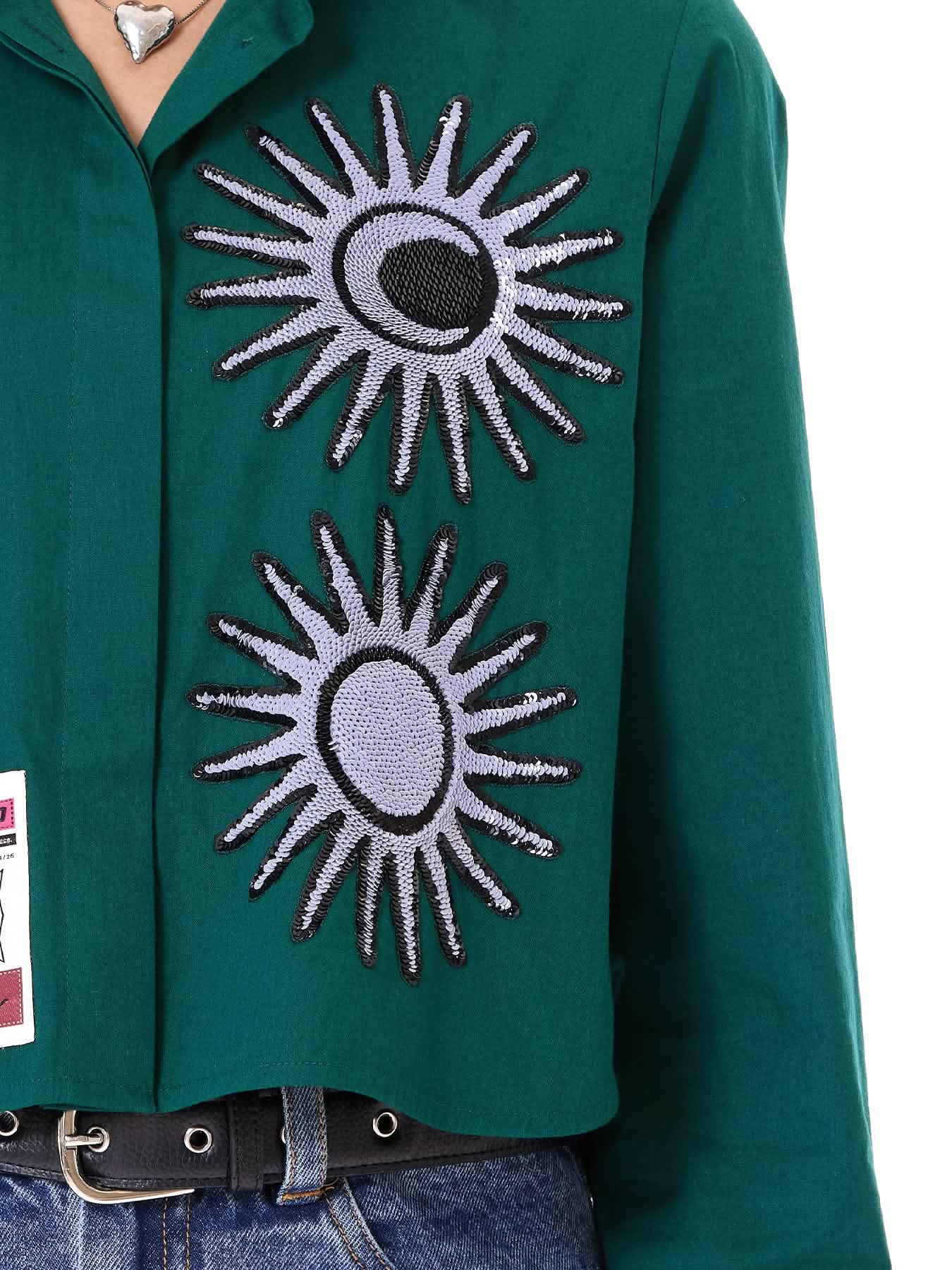 Embroidered Cropped Shirt