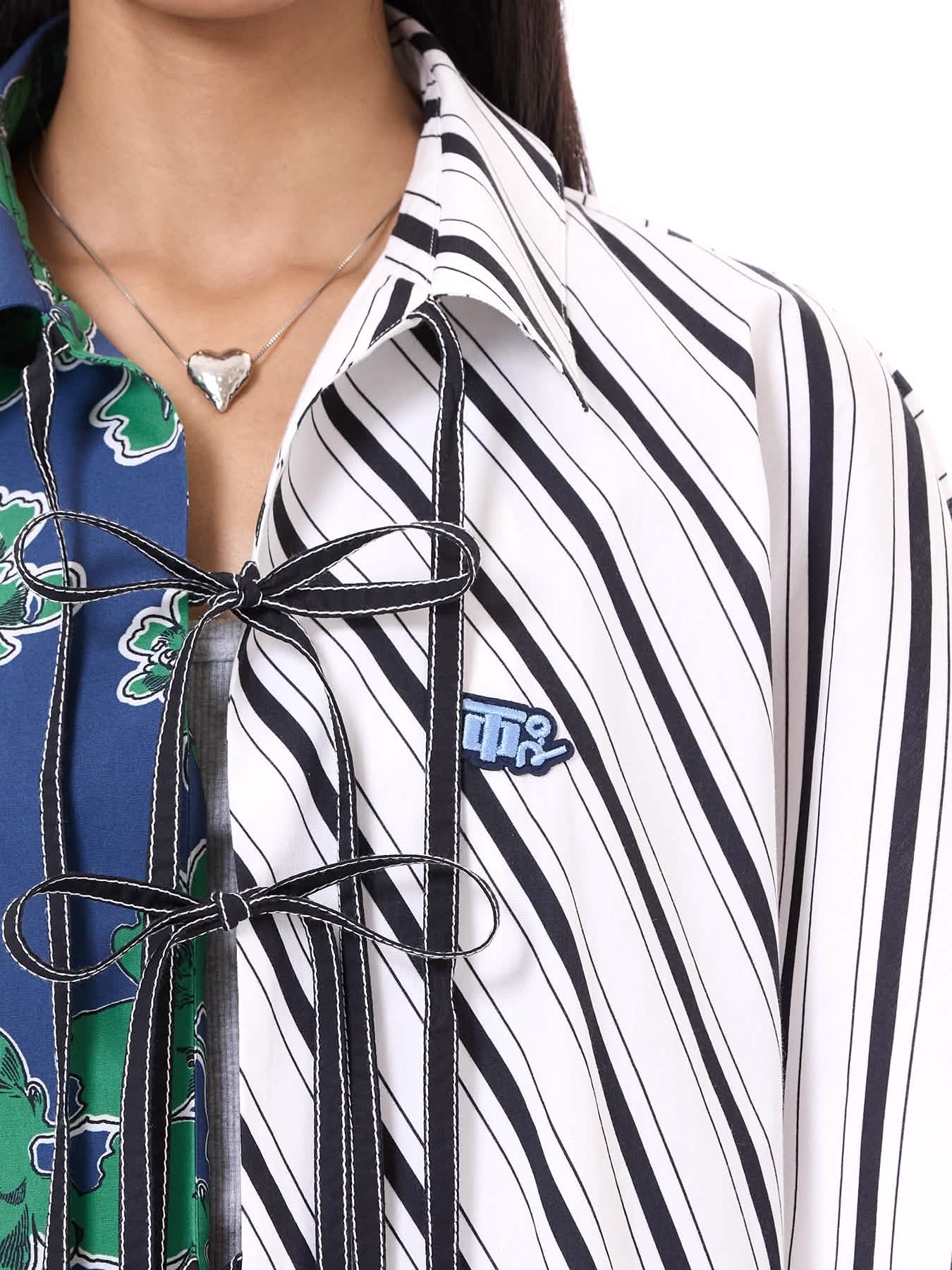 Embroidered Kaftan Tie-up Shirt