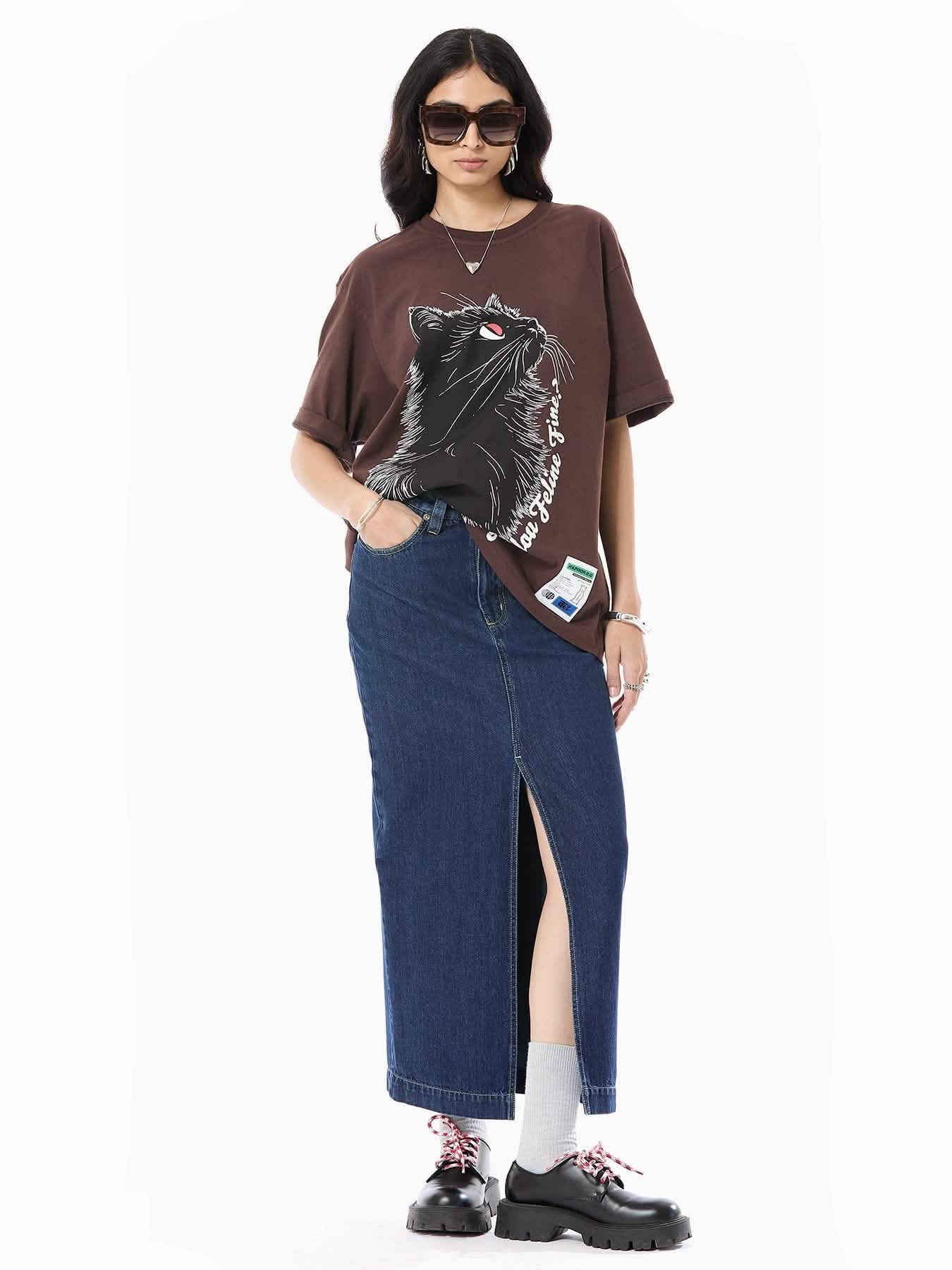 Feline' Oversized Tee