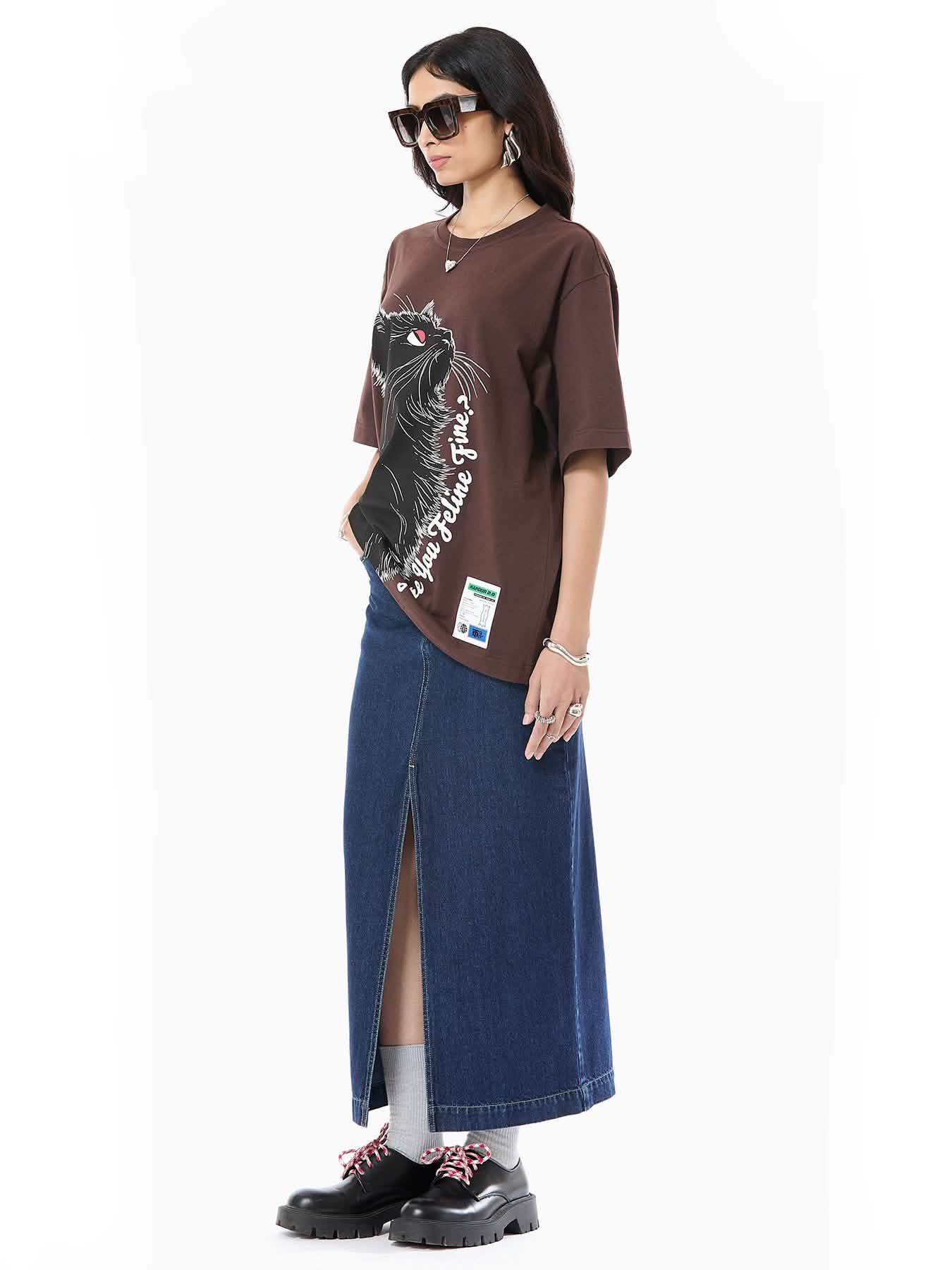 Feline' Oversized Tee