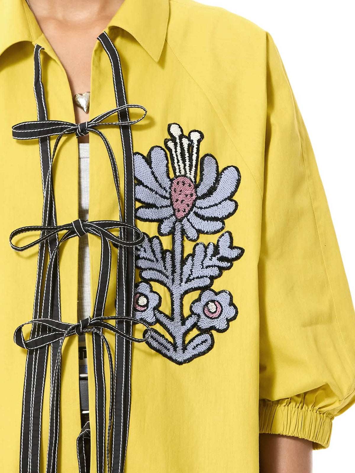 Embroidered Tie-up Shirt