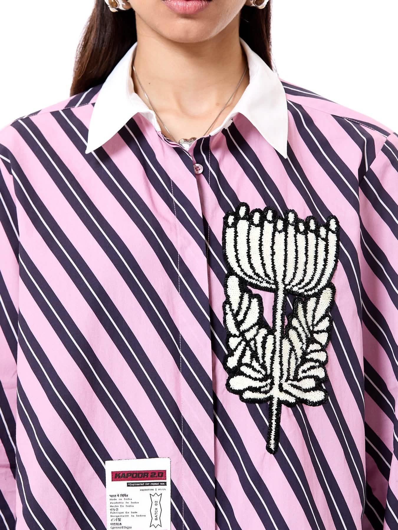 Embroidered Cropped Shirt