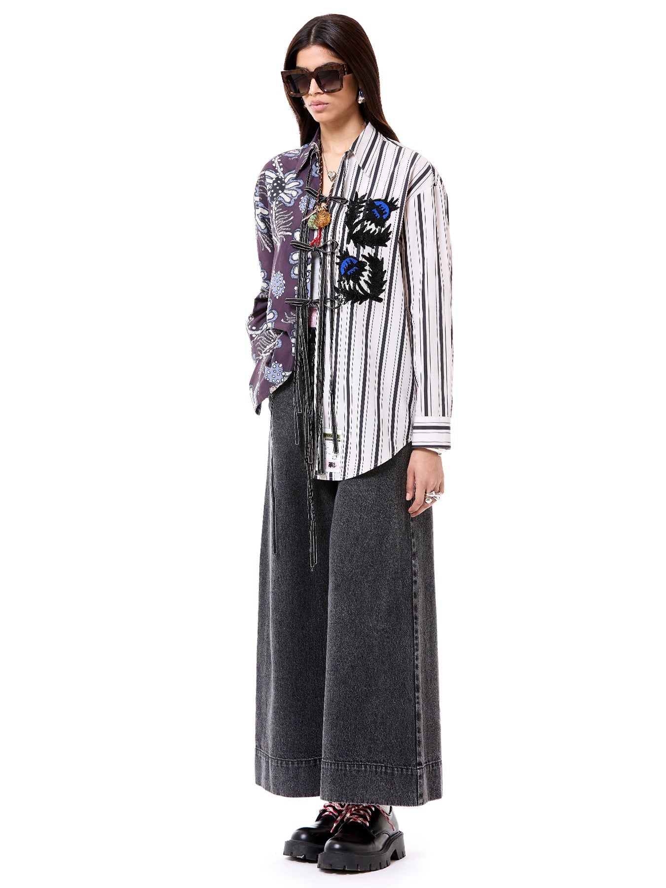 Embroidered Split Shirt