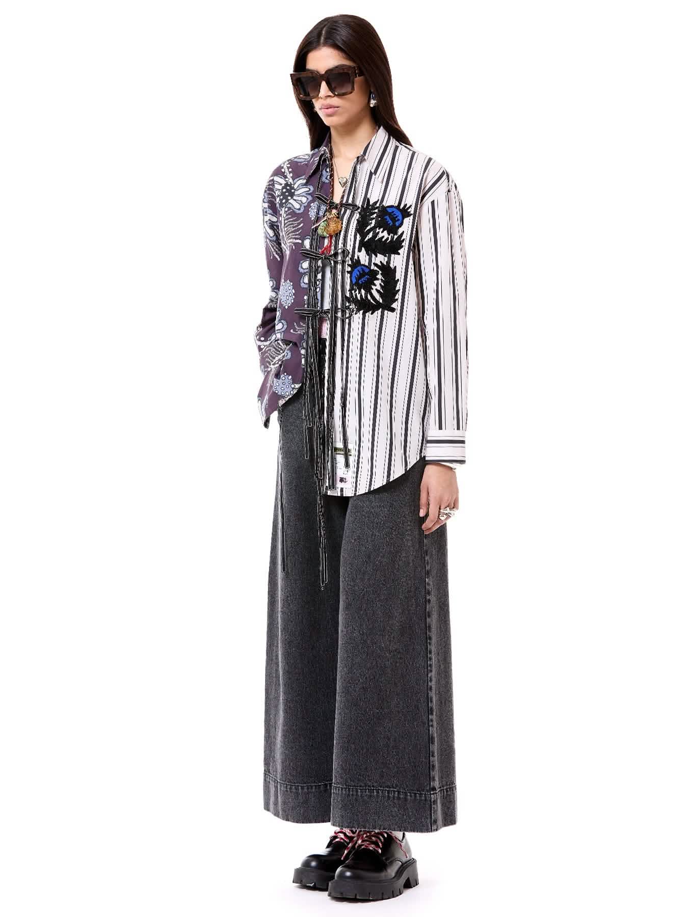 Embroidered Split Shirt