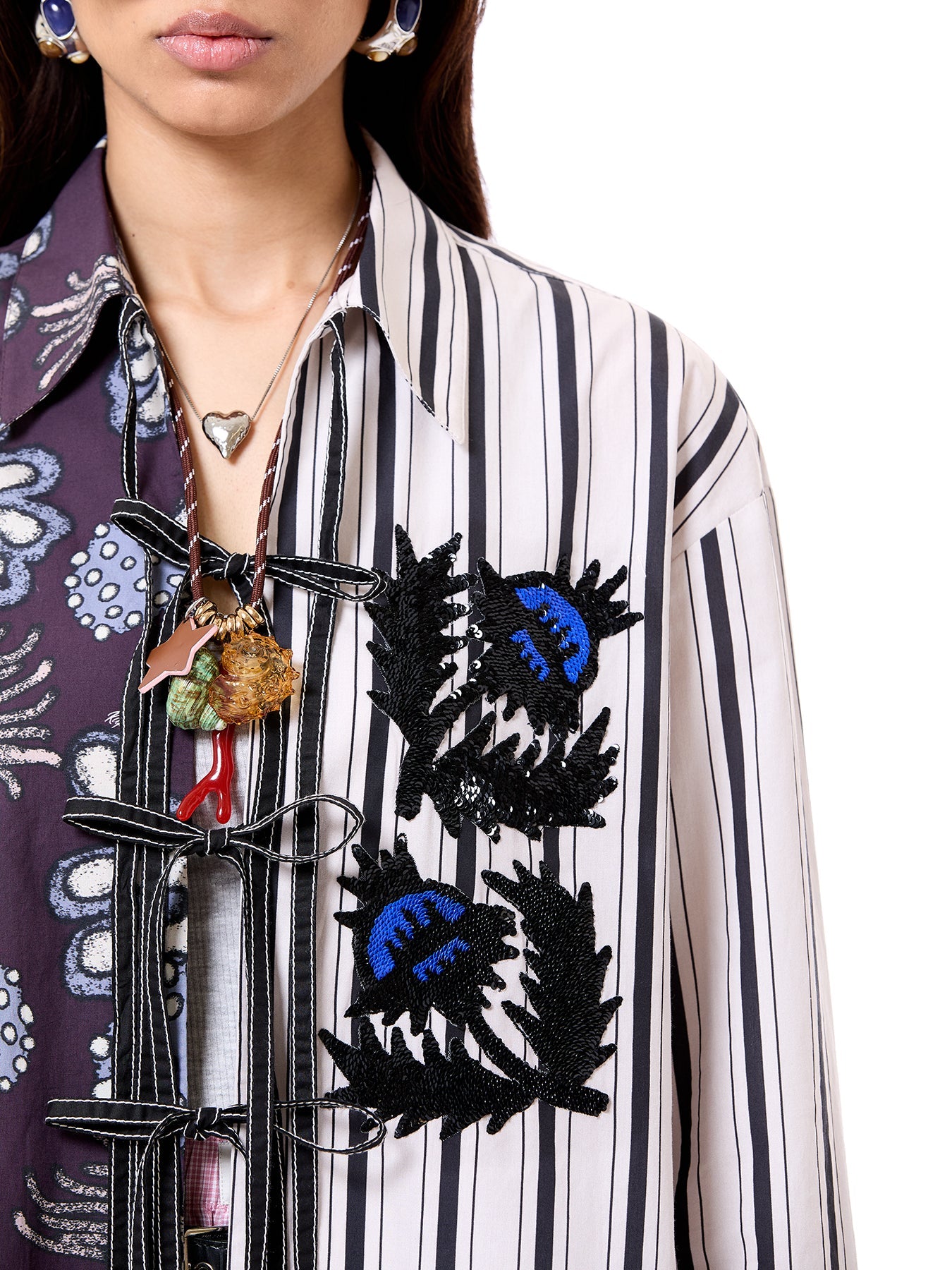 Embroidered Split Shirt