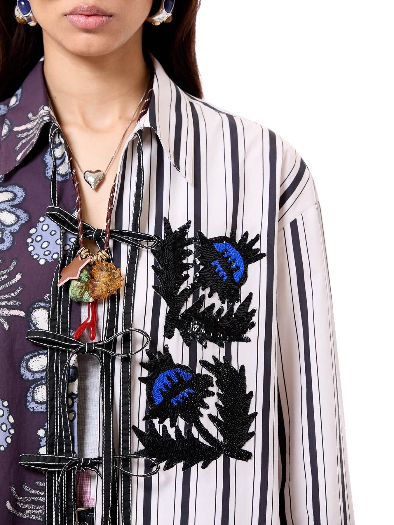 Embroidered Split Shirt