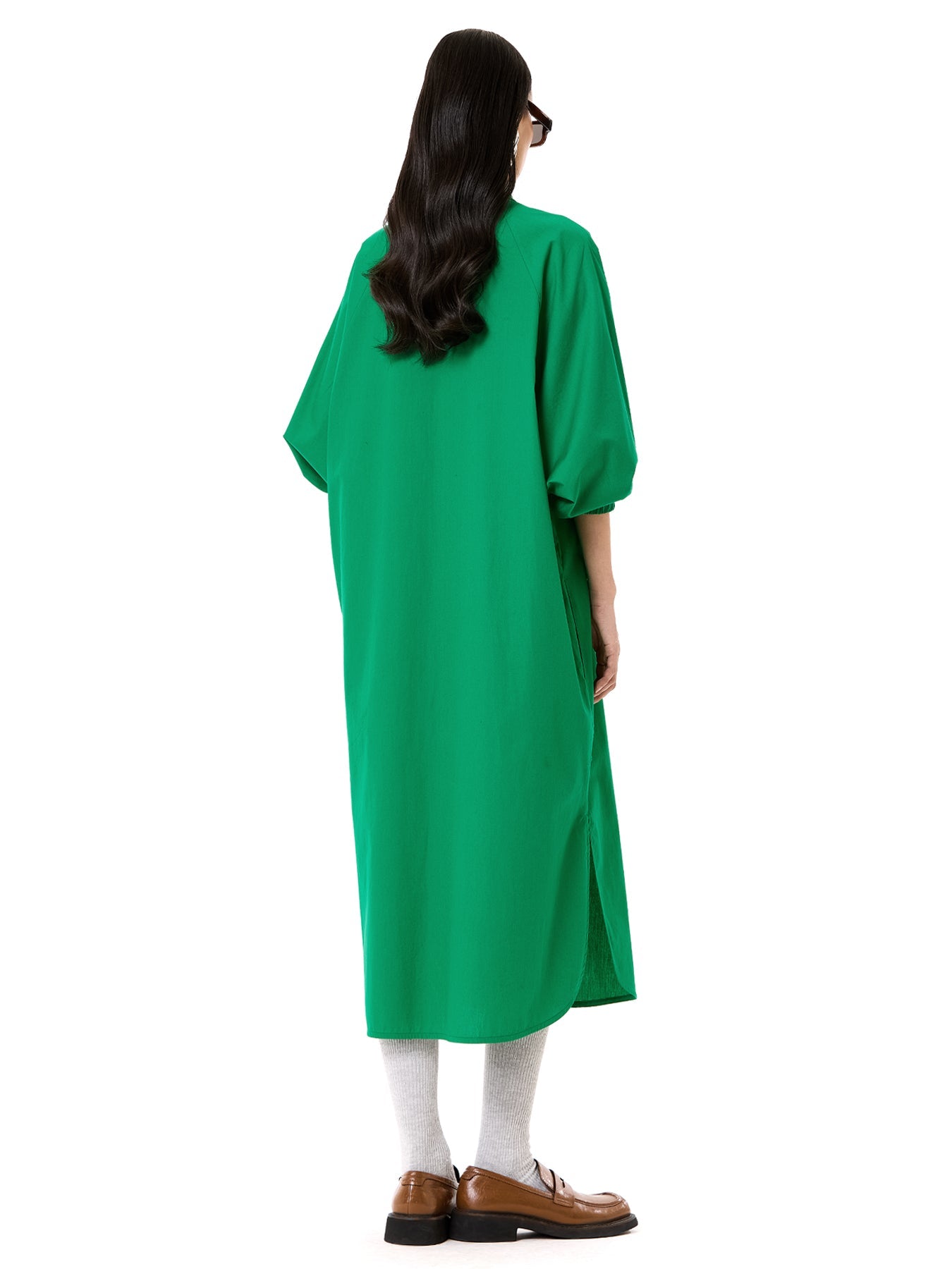 Embroidered Wing Shirt Dress