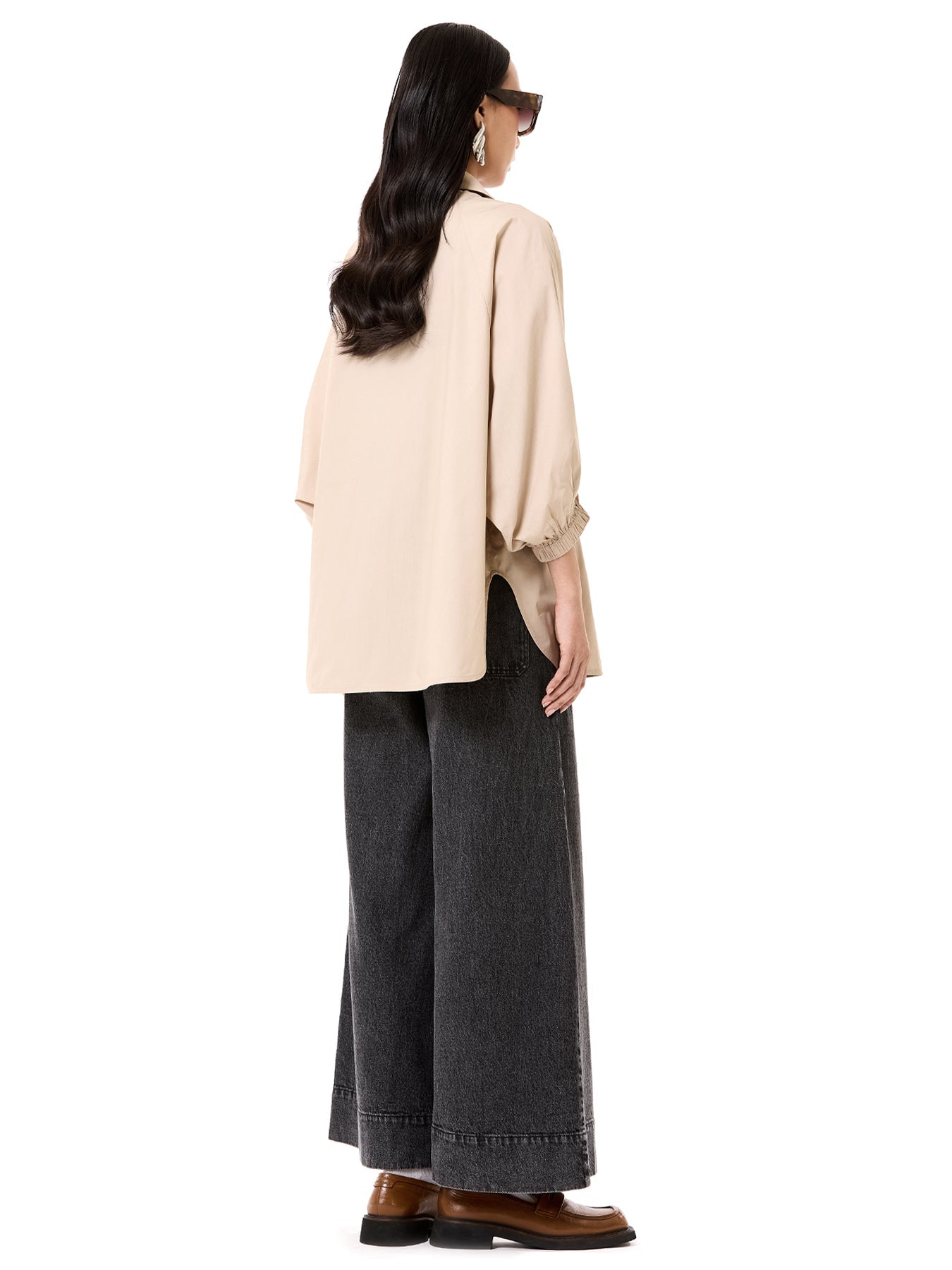 Embroidered Wing Tie-up Shirt