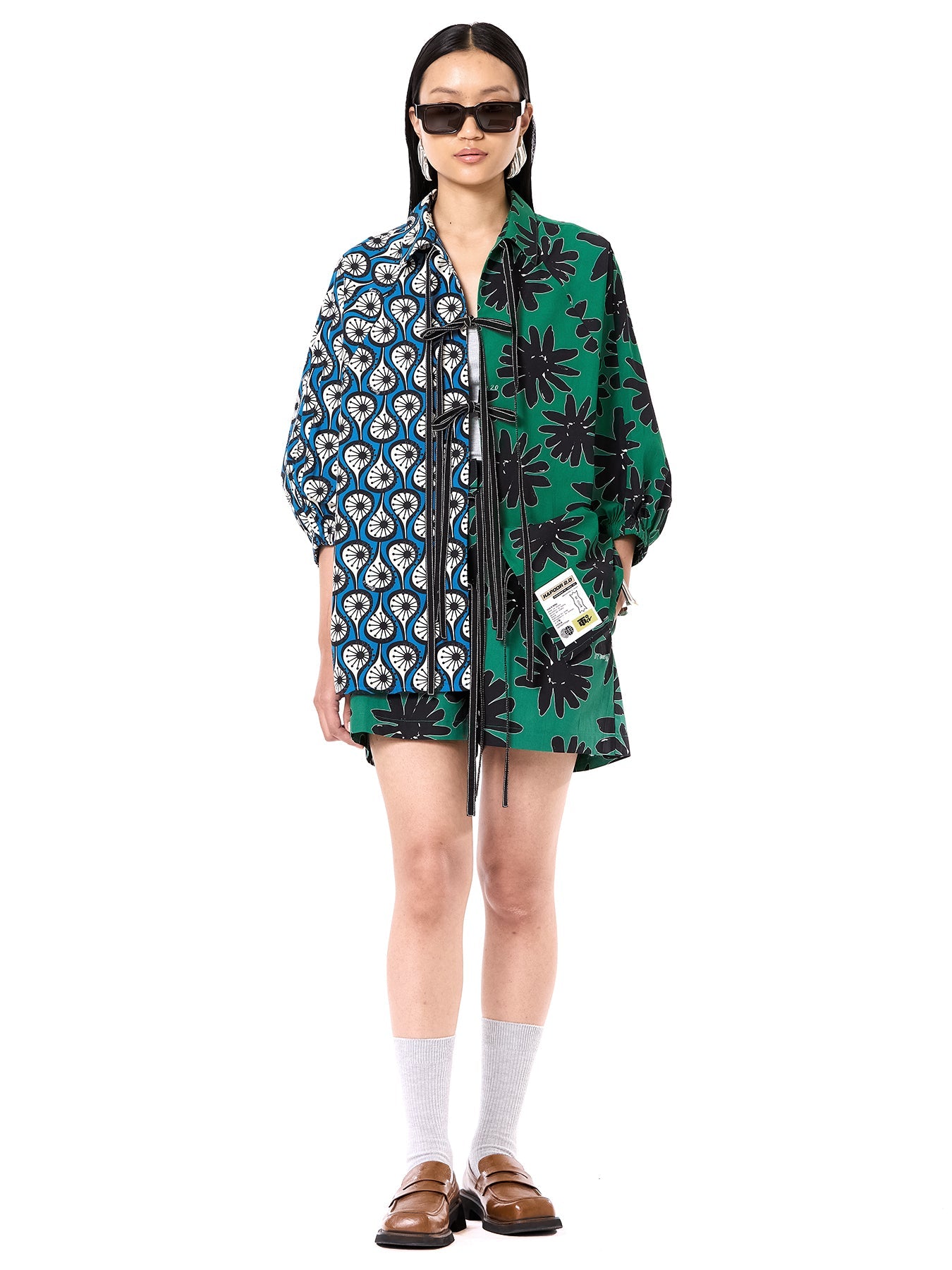 Split Tie-up Shirt Co-ord Set