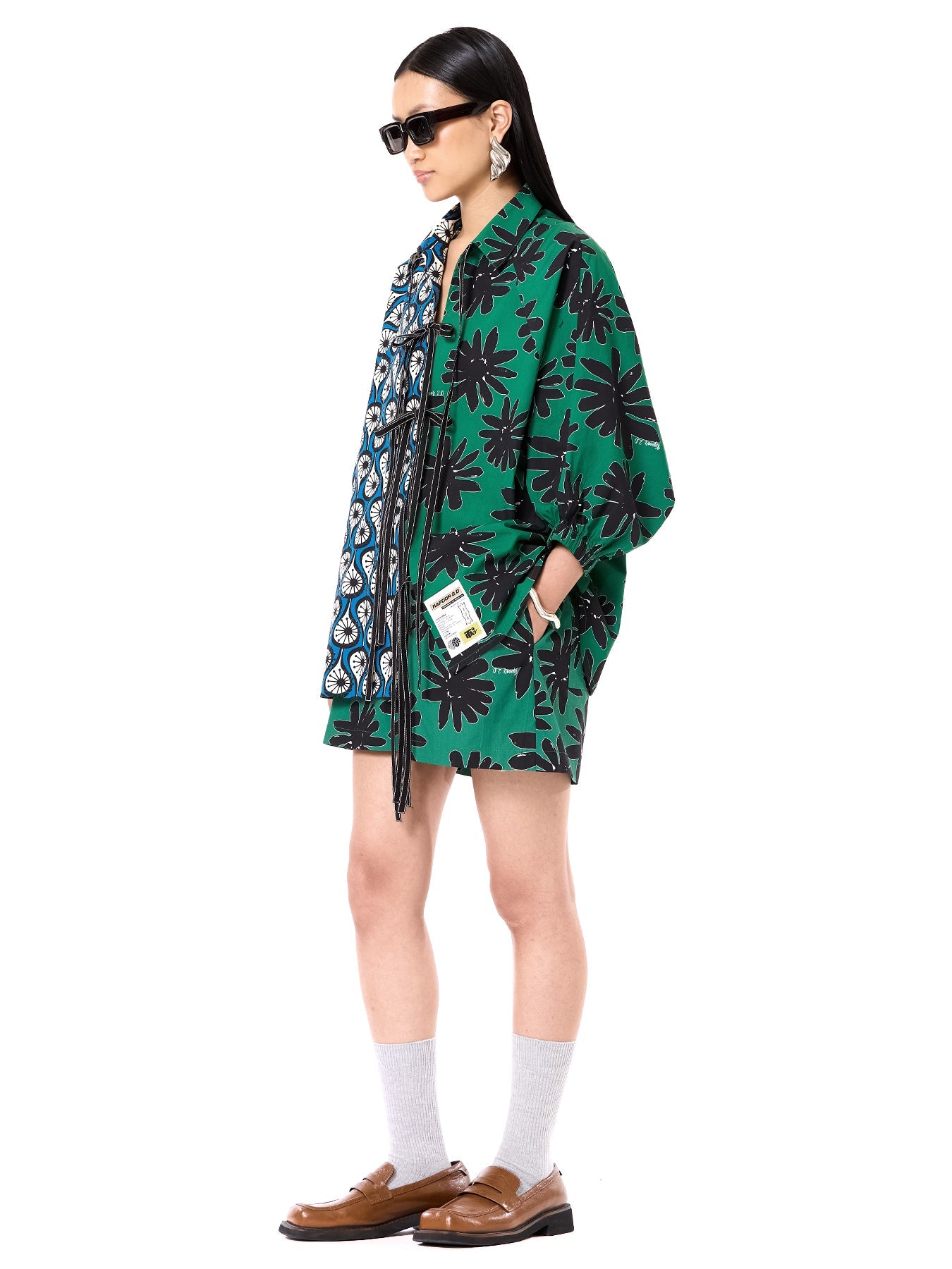 Split Tie-up Shirt Co-ord Set