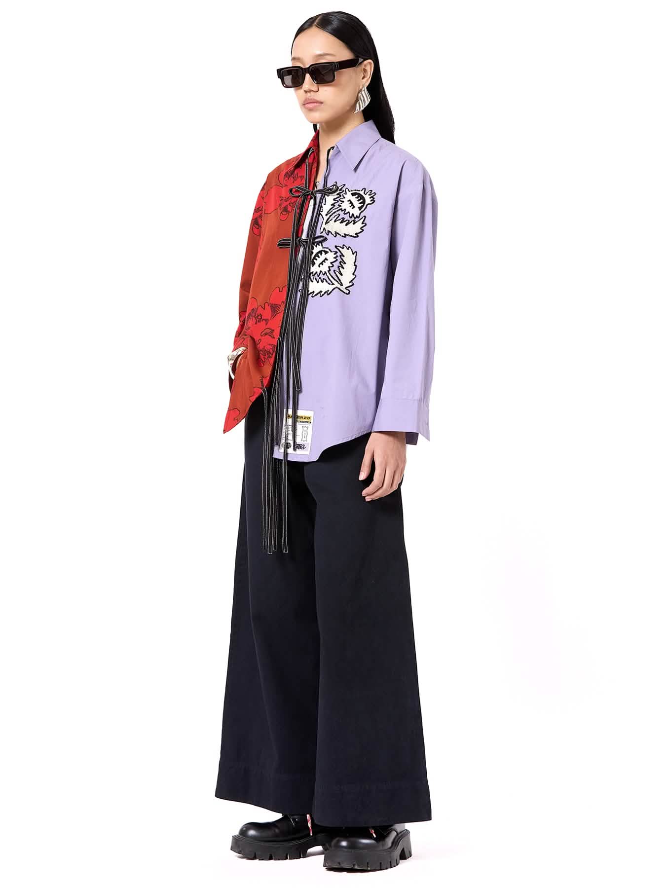 Embroidered Split Shirt