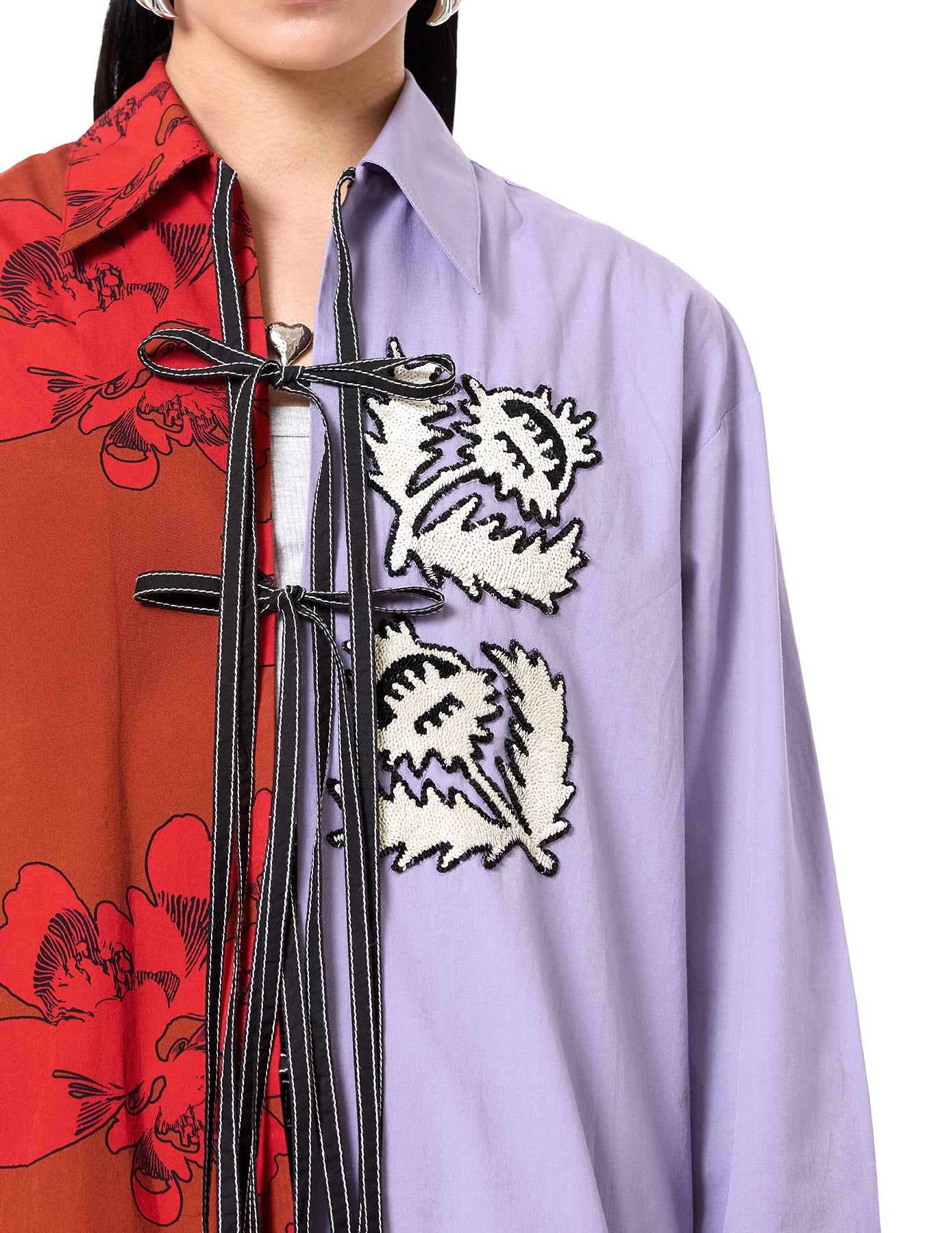 Embroidered Split Shirt