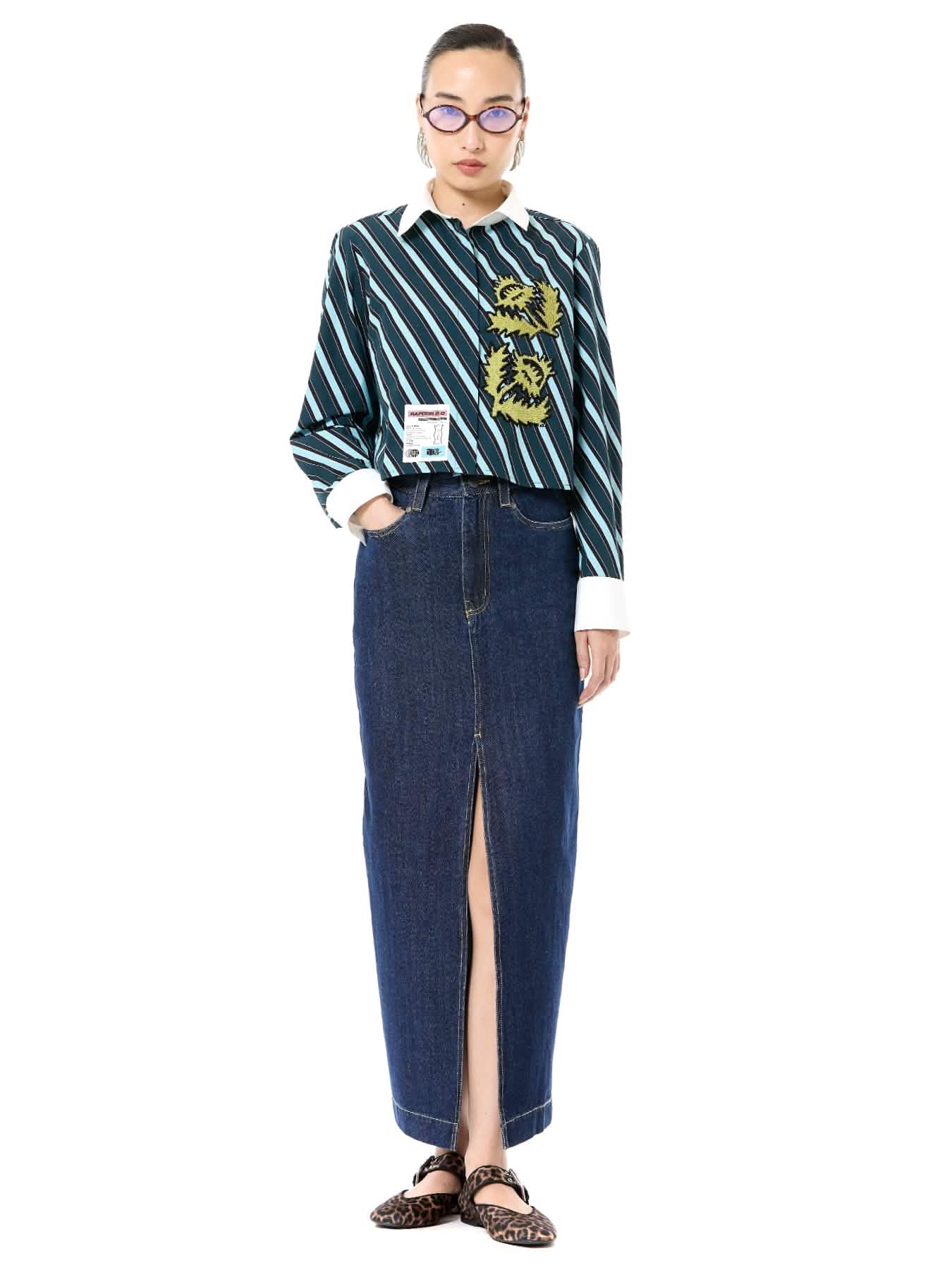 Embroidered Cropped Shirt