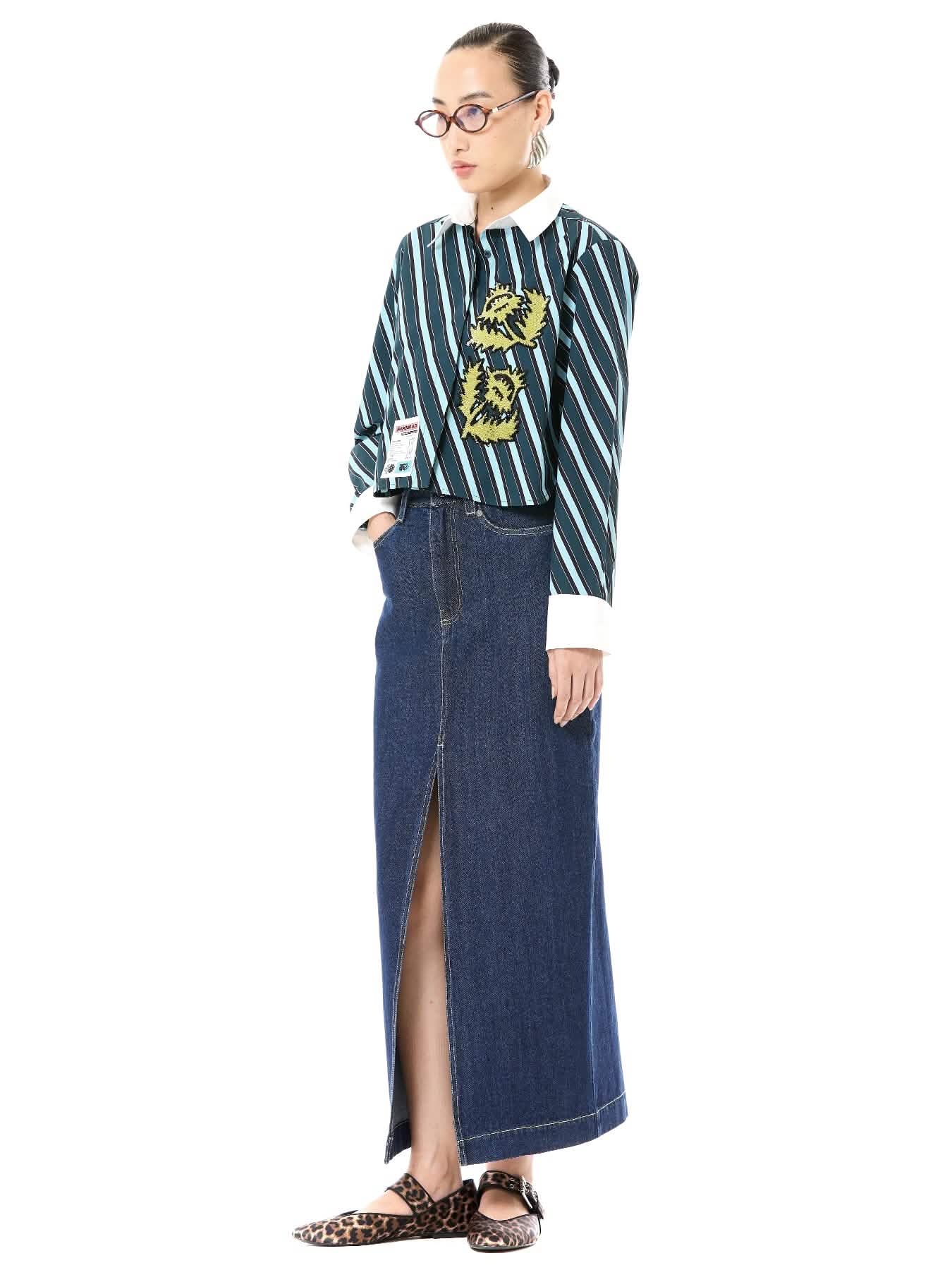 Embroidered Cropped Shirt