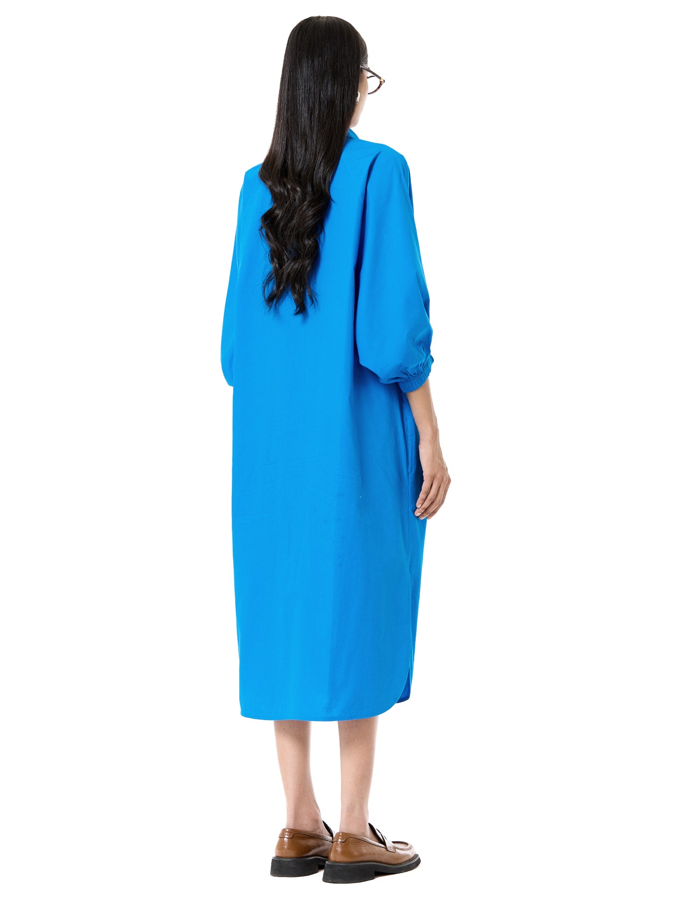 Embroidered Wing Shirt Dress