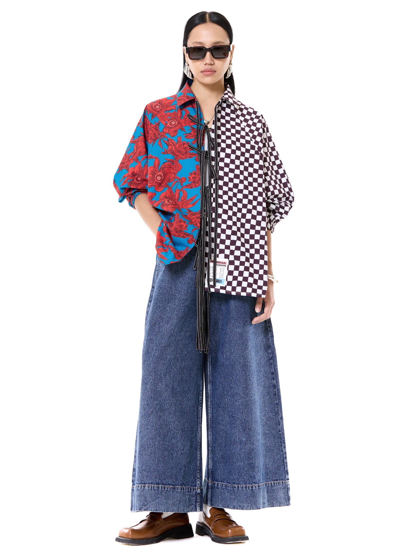 Wing Split Tie-up Shirt