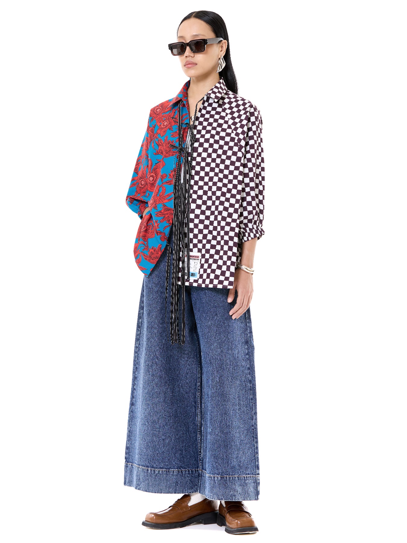 Wing Split Tie-up Shirt