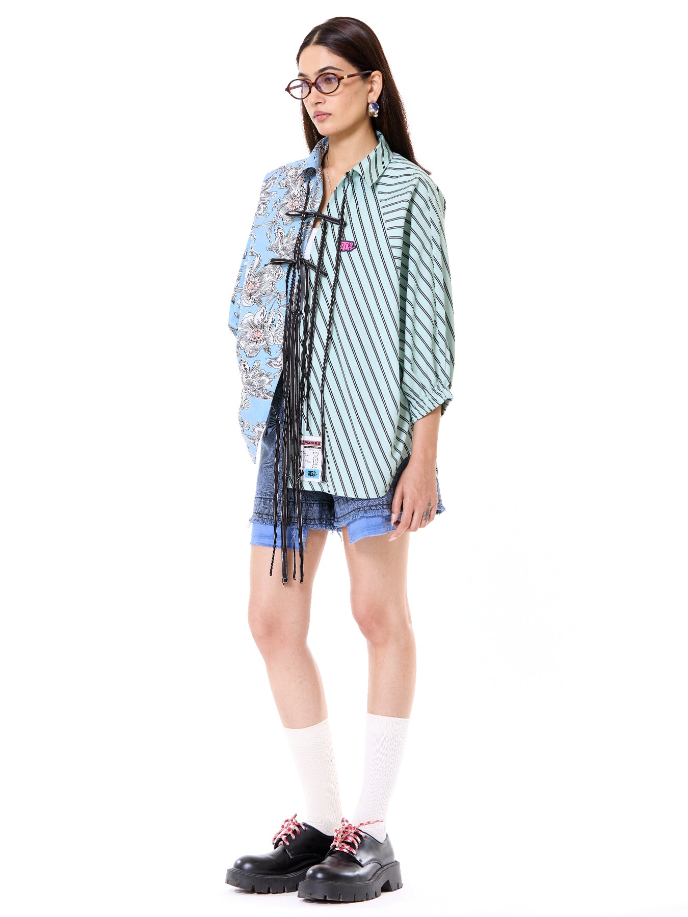 Wing Split Tie-up Shirt