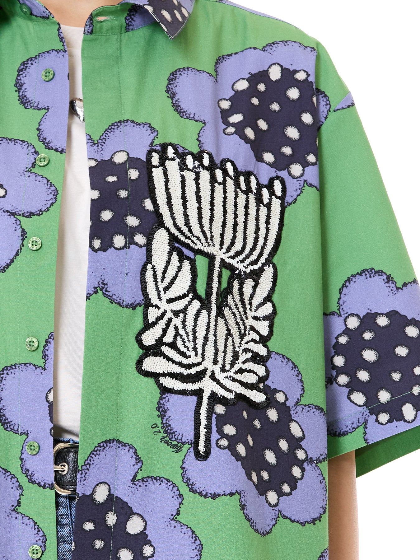 Embroidered Floral City Shirt