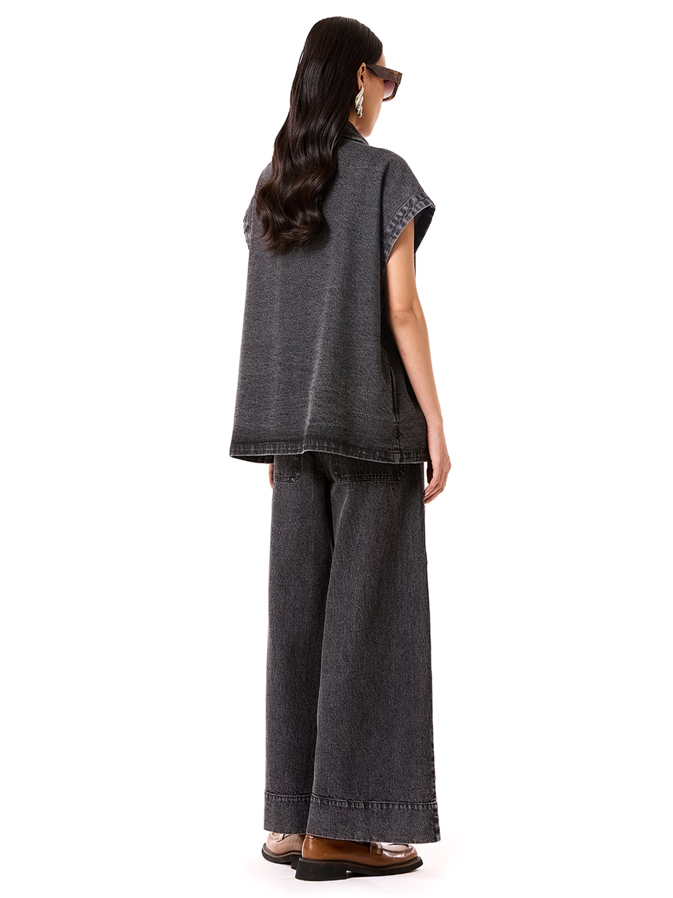 Distressed Tie-up Vest