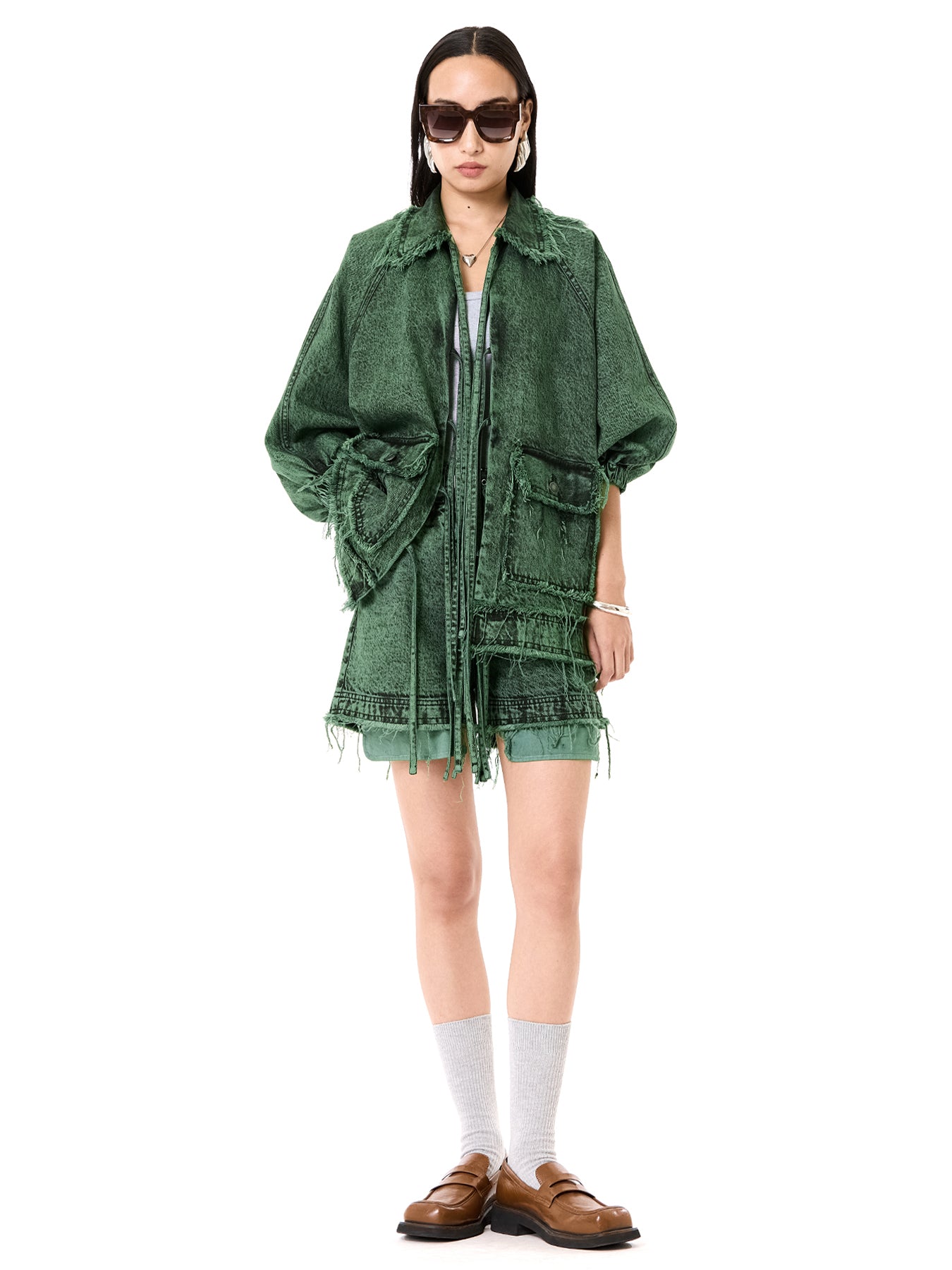 Raw Edge Denim Co-ord Set