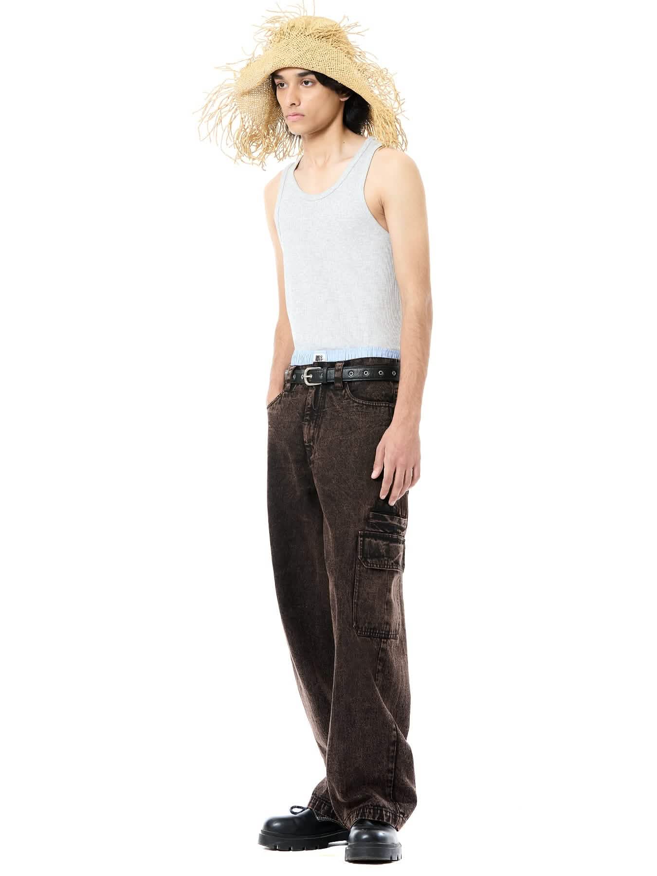 Washed Denim Cargo