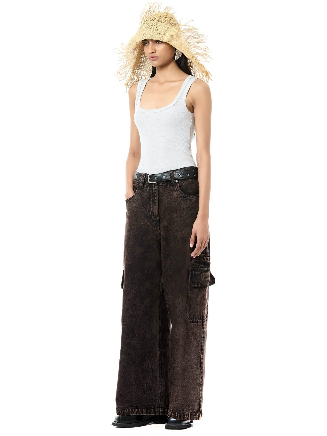 Washed Denim Cargo