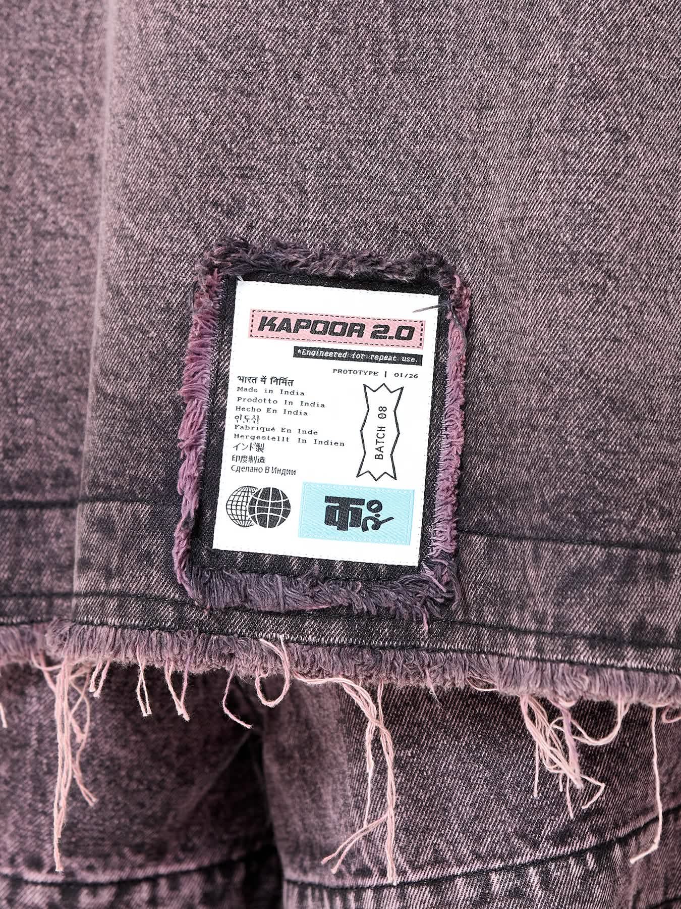 Raw Edge Tie-up-Vest