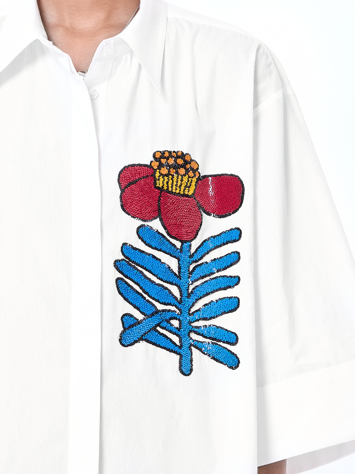 Embroidered Oversize Shirt