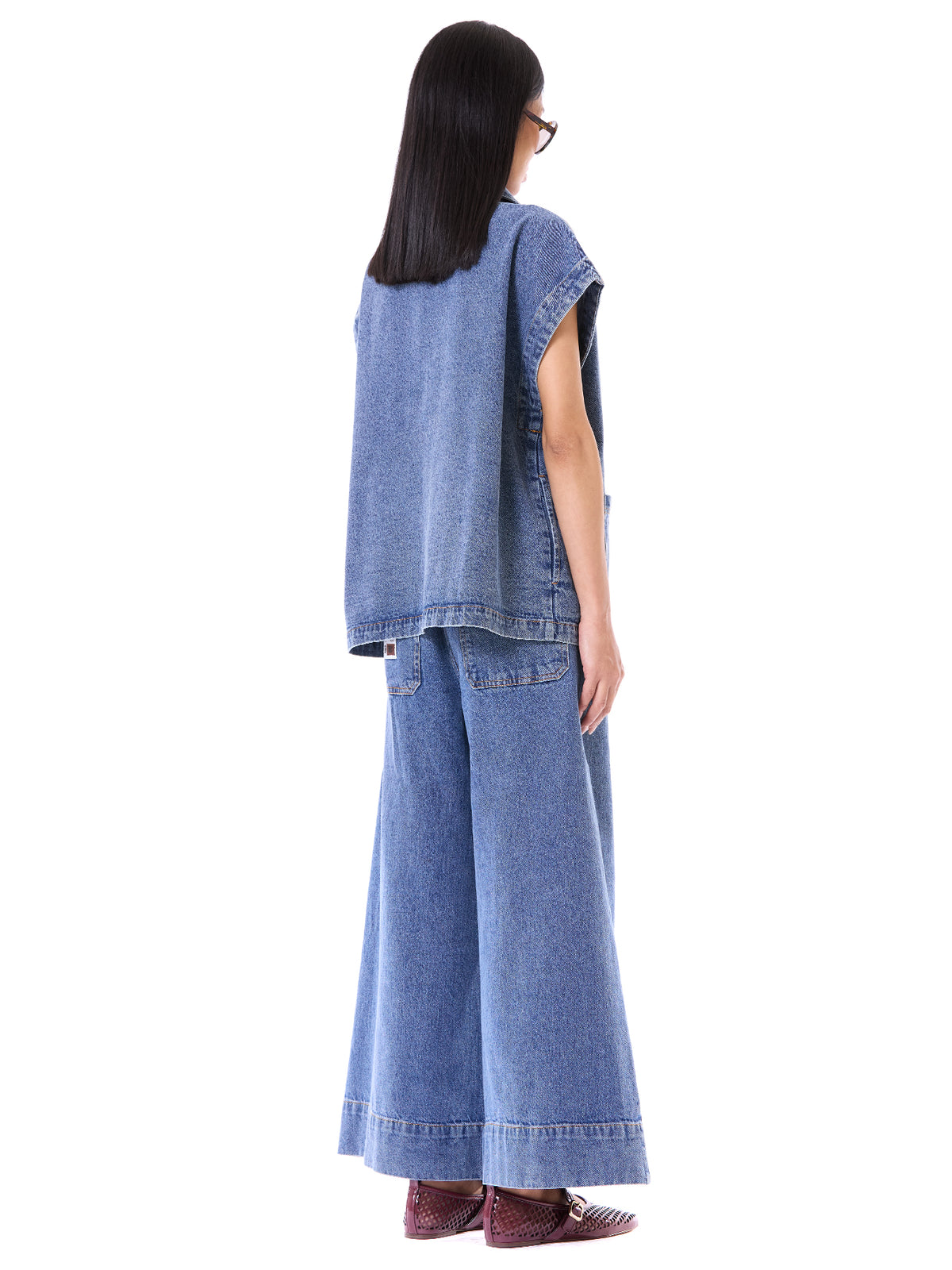 Distressed Tie-up Vest