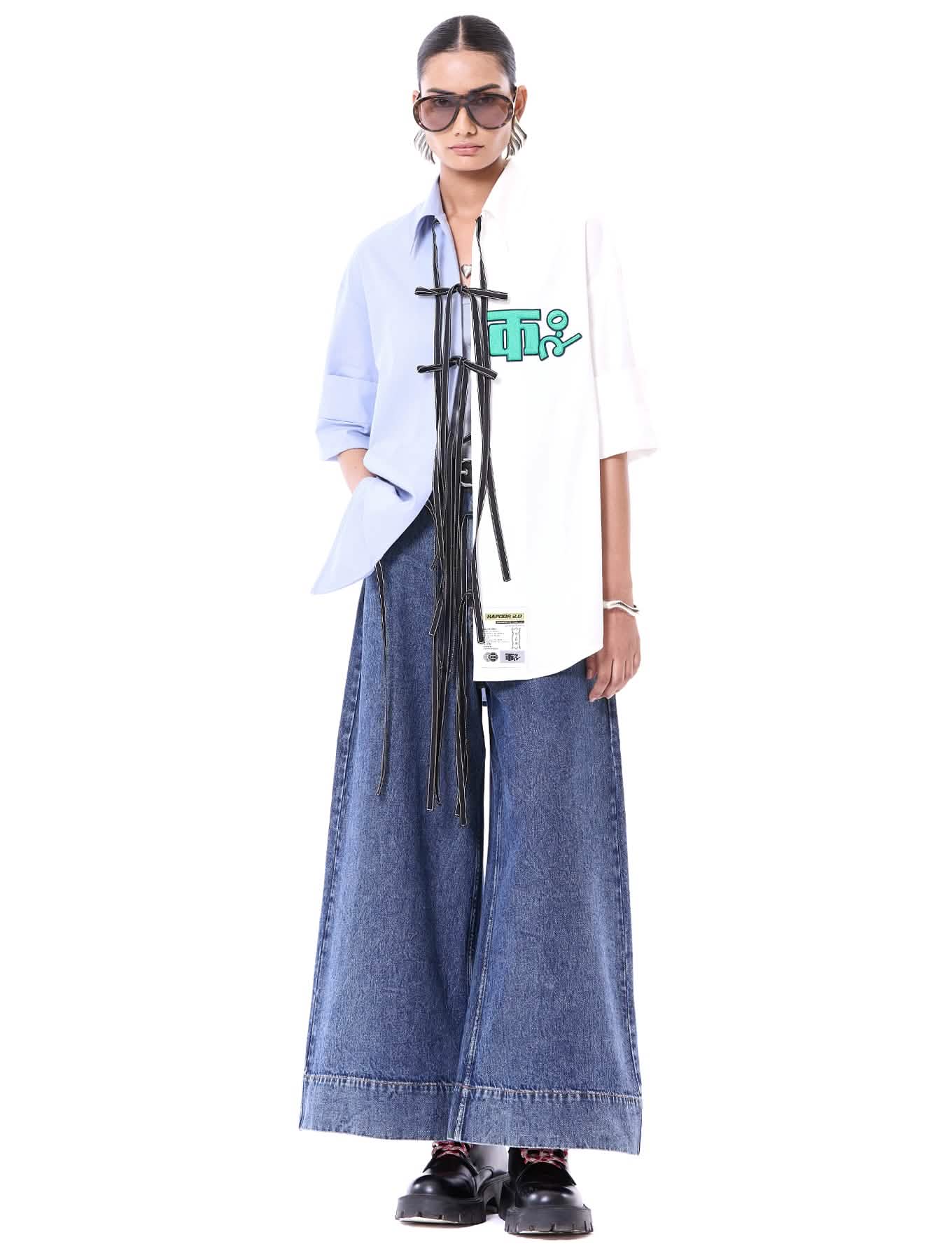 Logo Split Tie-up Shirt