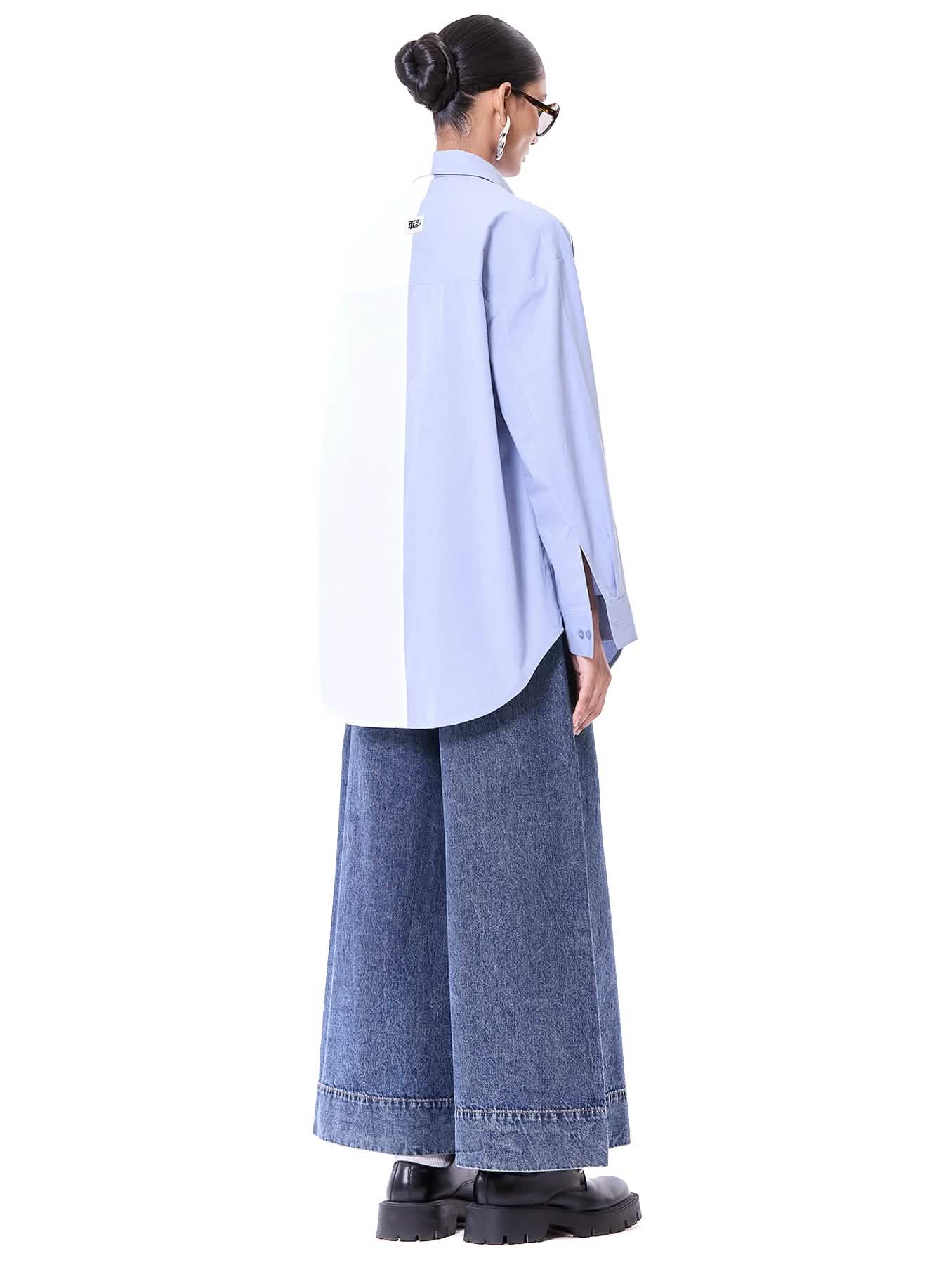 Logo Split Tie-up Shirt
