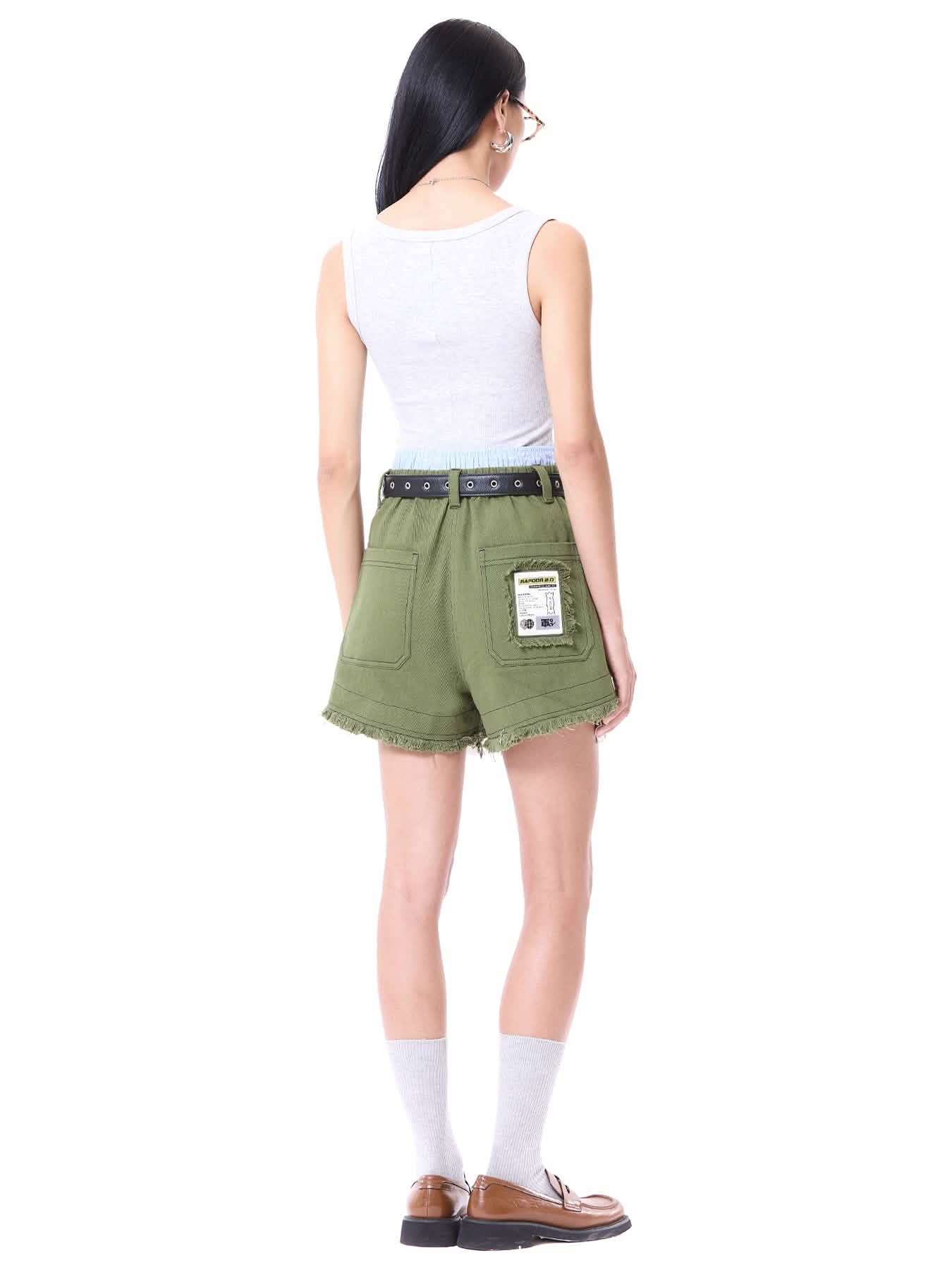 Raw Edge Denim Shorts