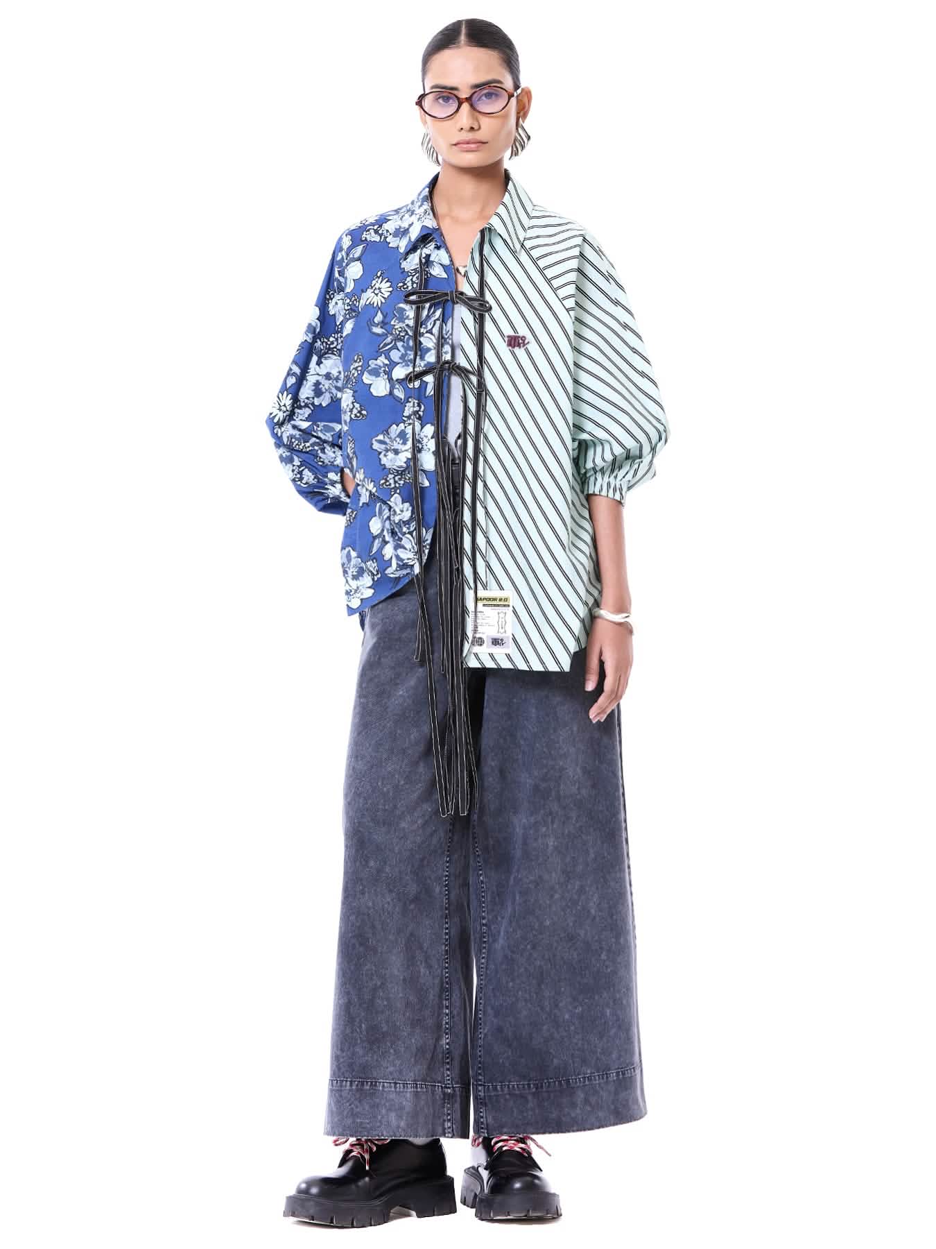 Wing Split Tie-up Shirt