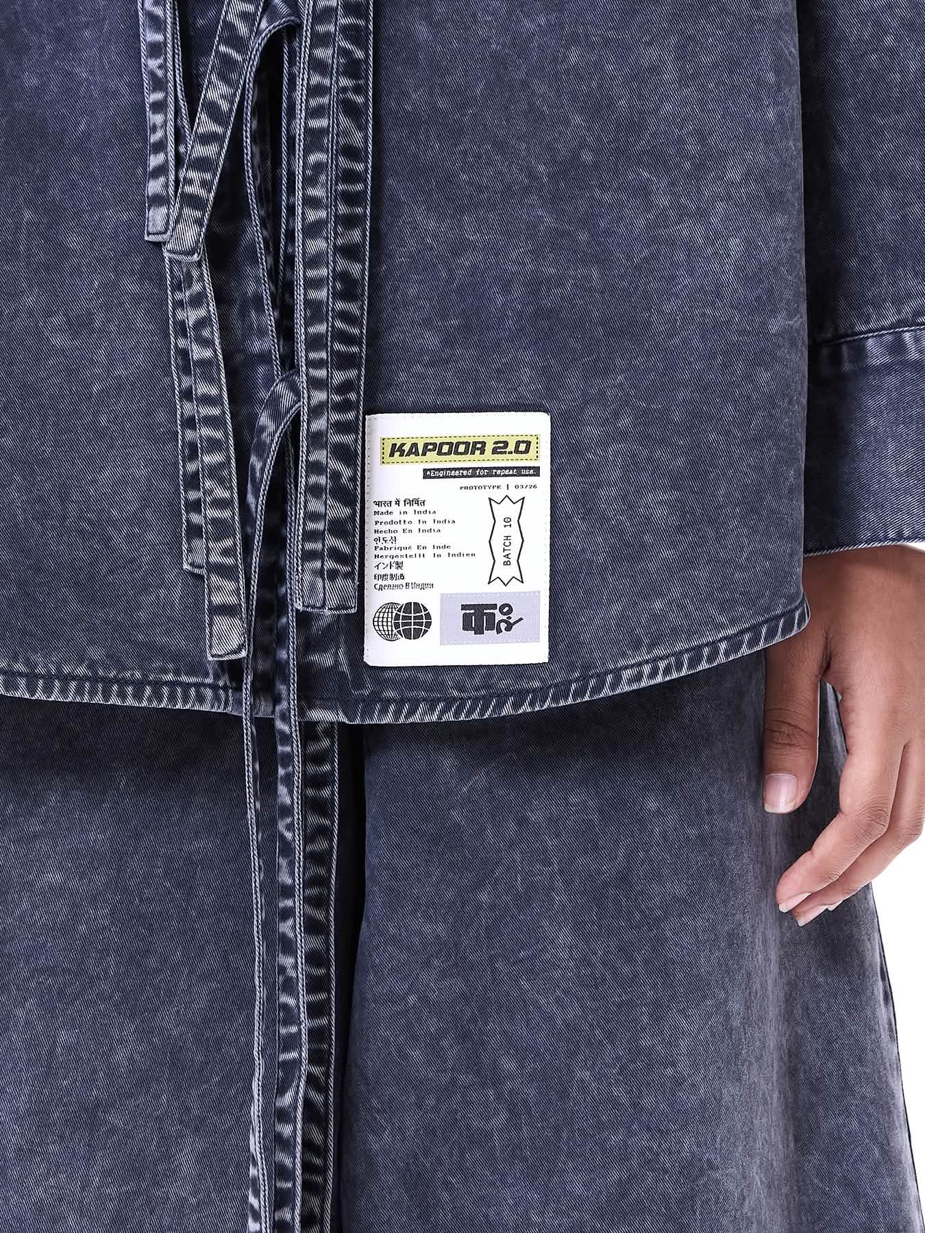Washed Tie-up Shacket