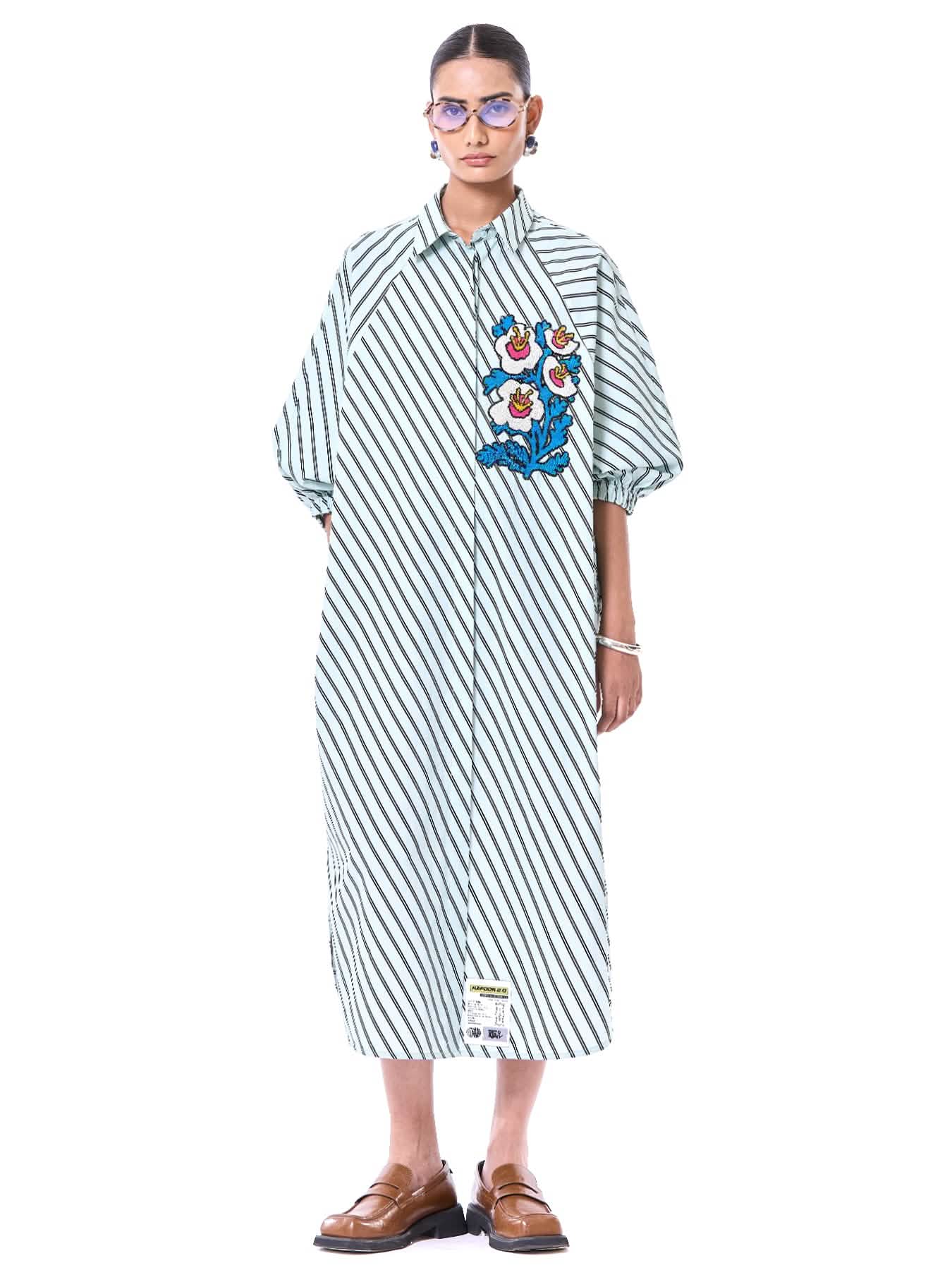 Embroidered Wing Dress