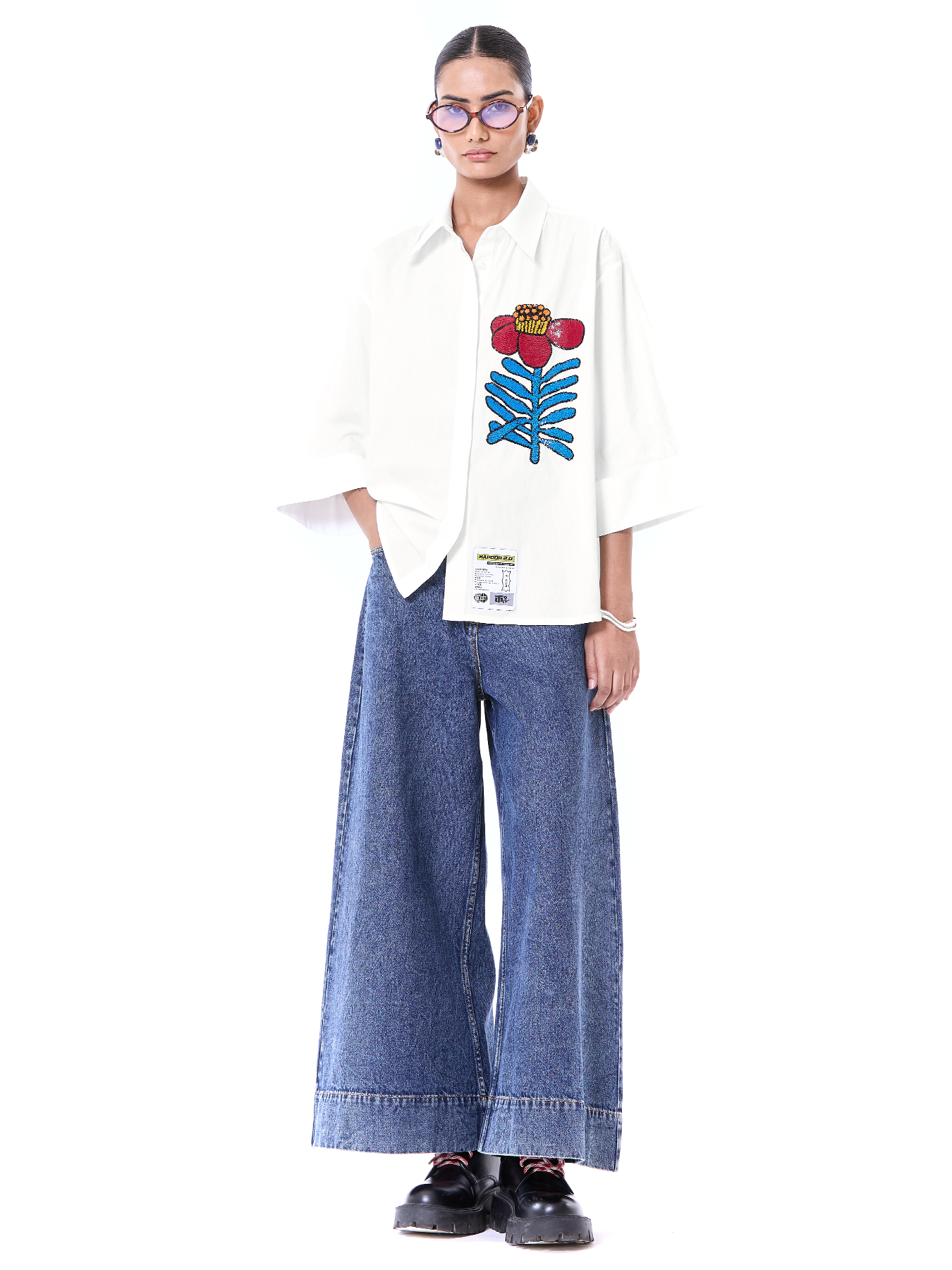 Embroidered Oversize Shirt