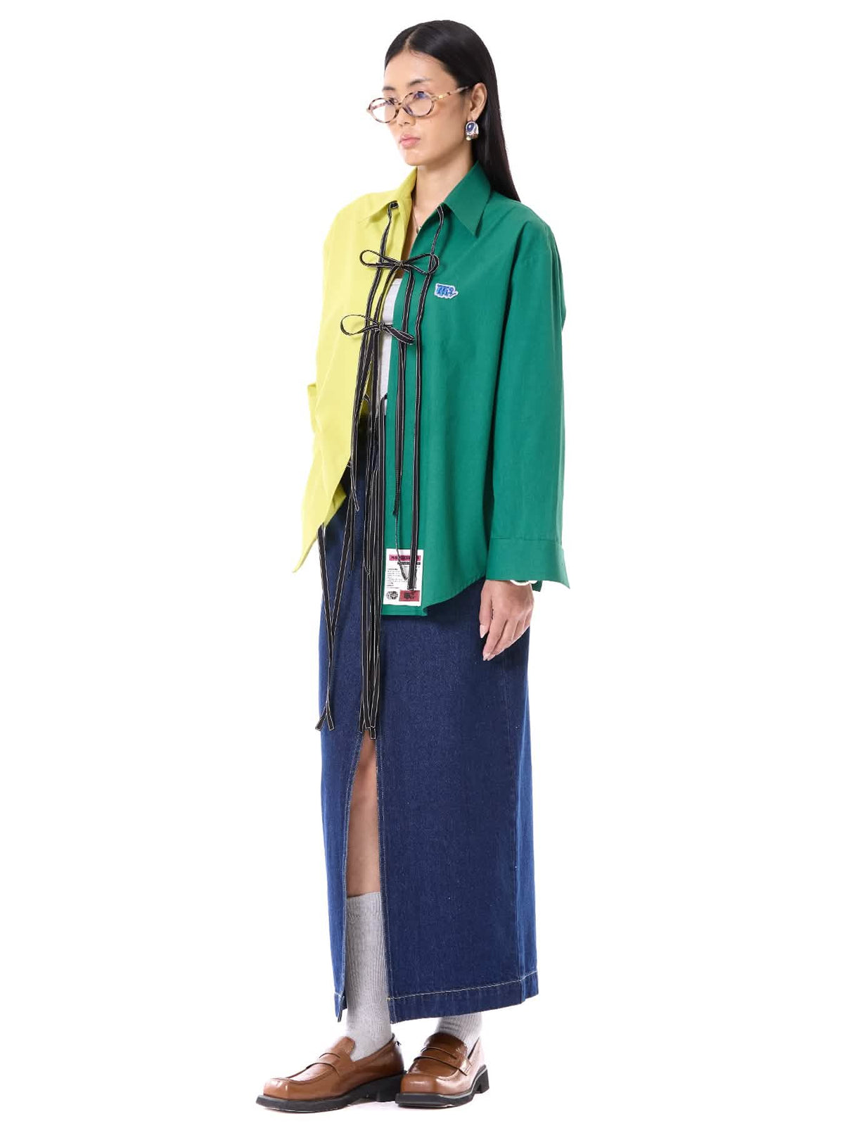 Logo Split Tie-up Shirt