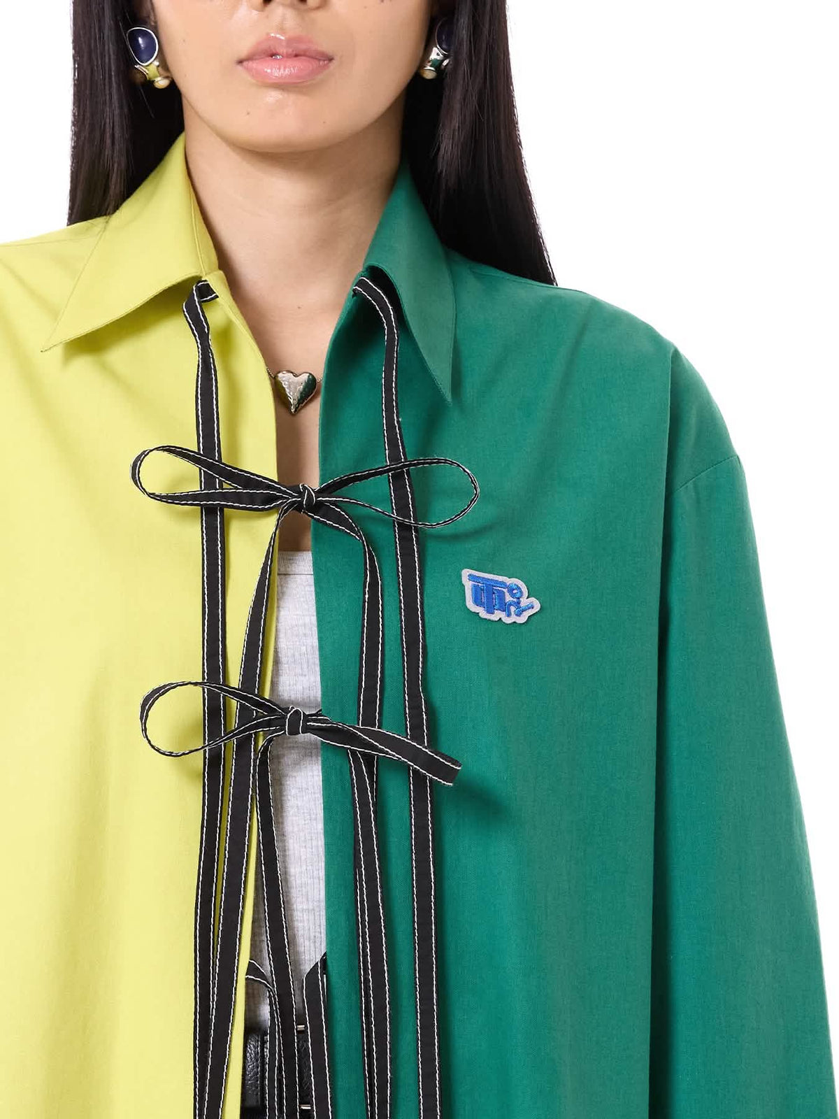 Logo Split Tie-up Shirt
