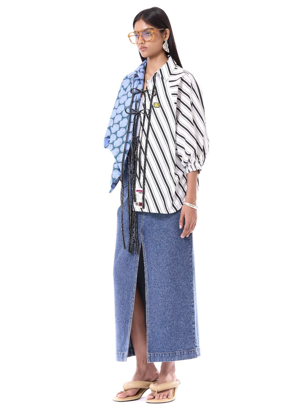 Wing Split Tie-up Shirt