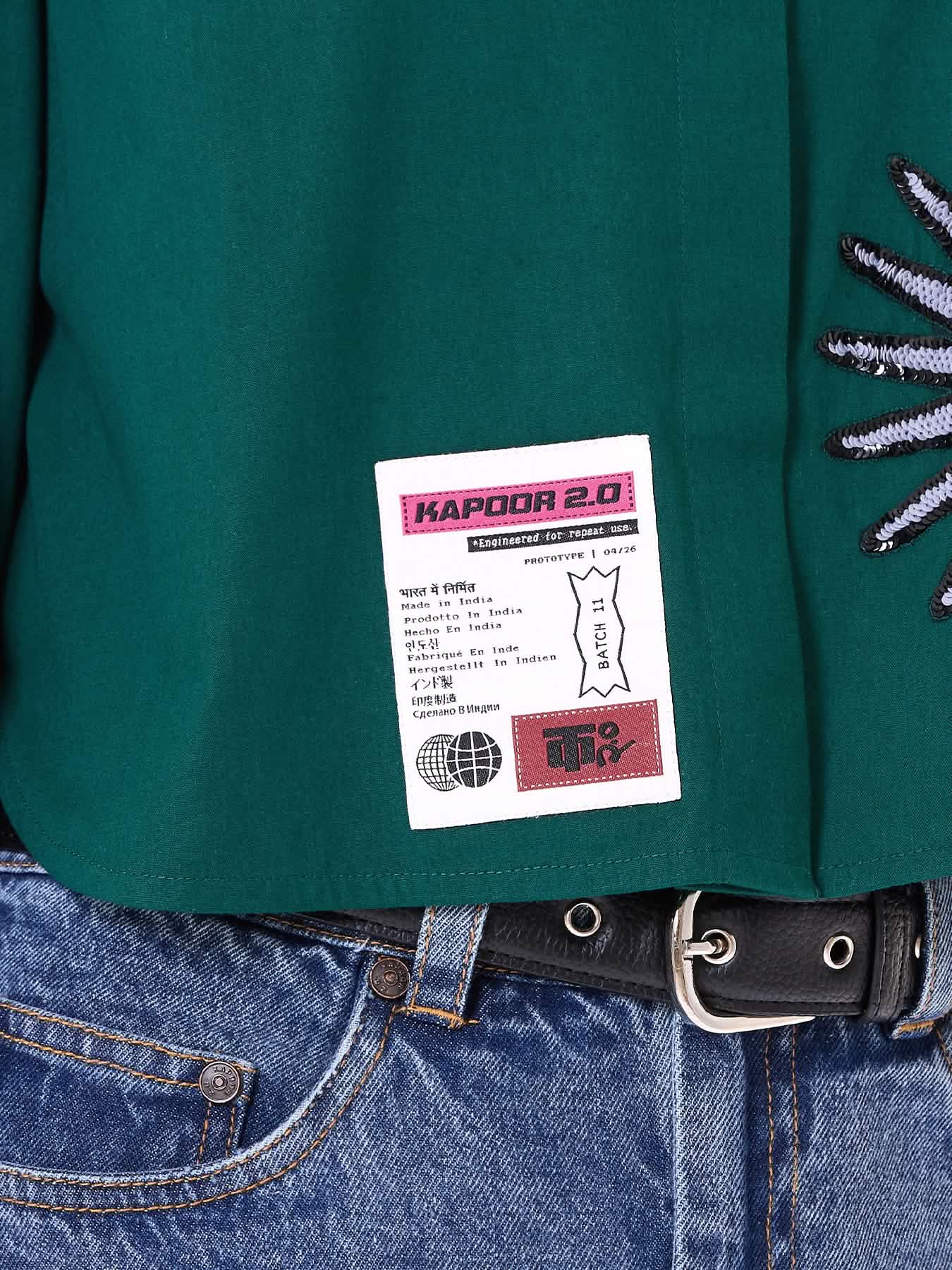 Embroidered Cropped Shirt