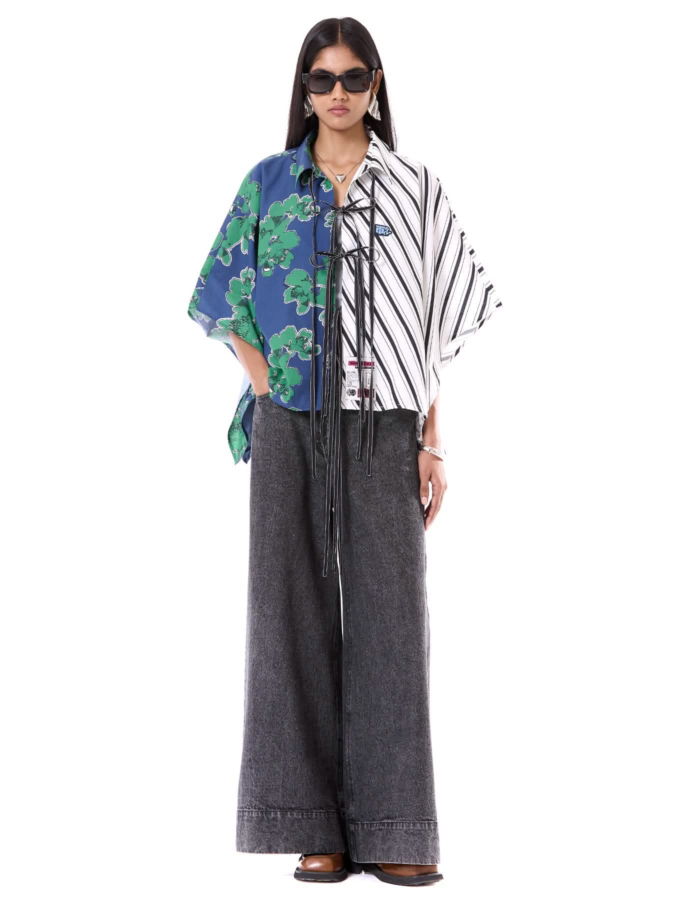 Embroidered Kaftan Tie-up Shirt