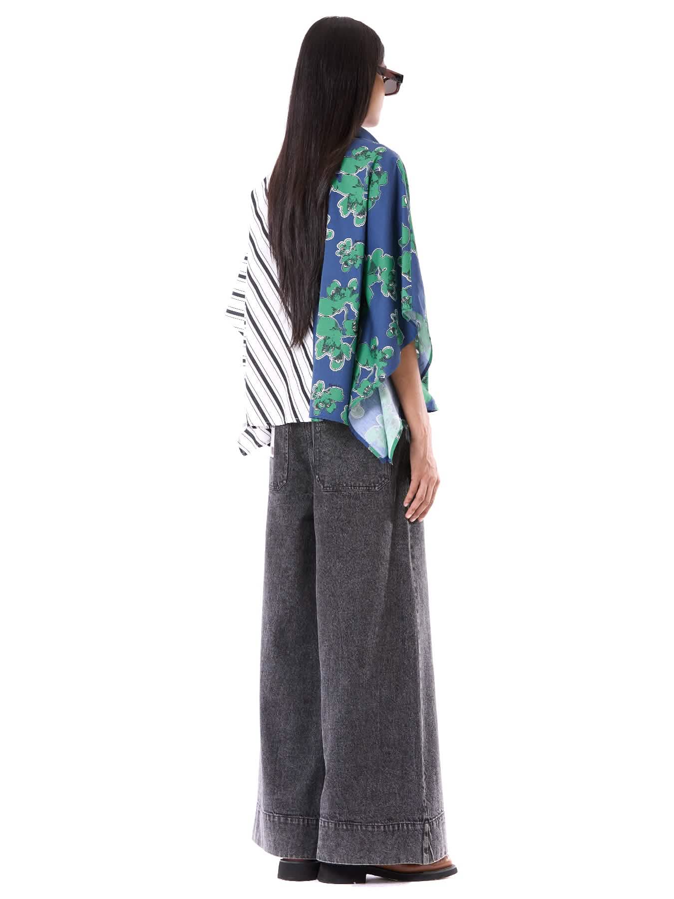 Embroidered Kaftan Tie-up Shirt