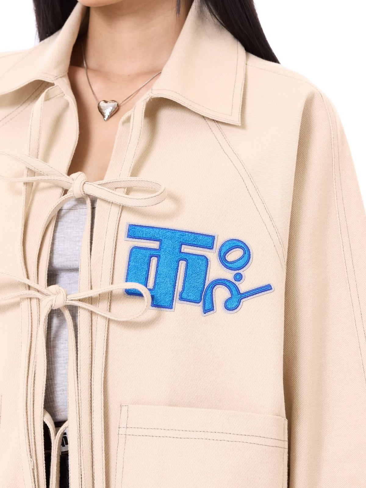 Logo Tie-up Shacket Co-ord Set