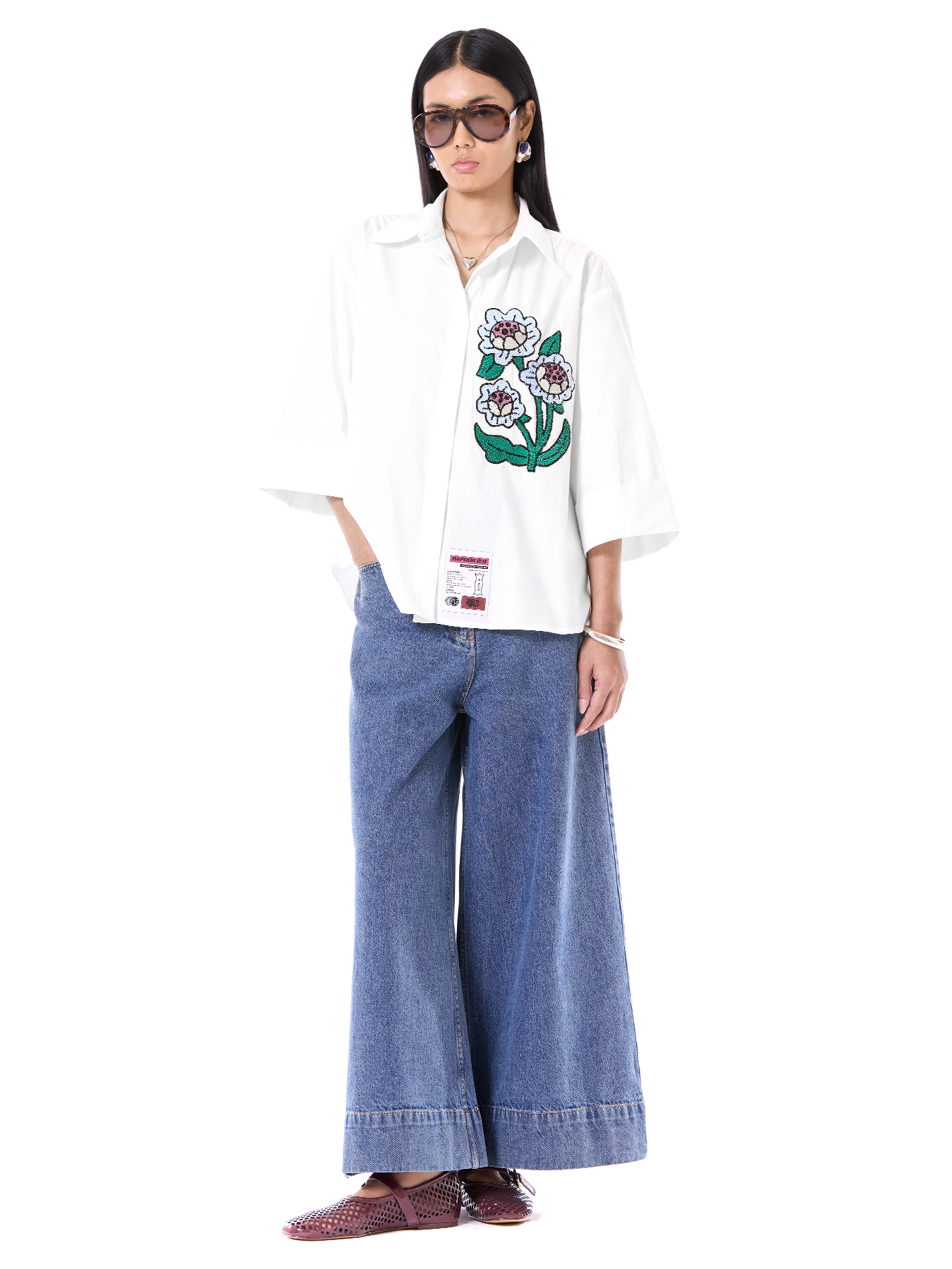 Embroidered Oversize Shirt