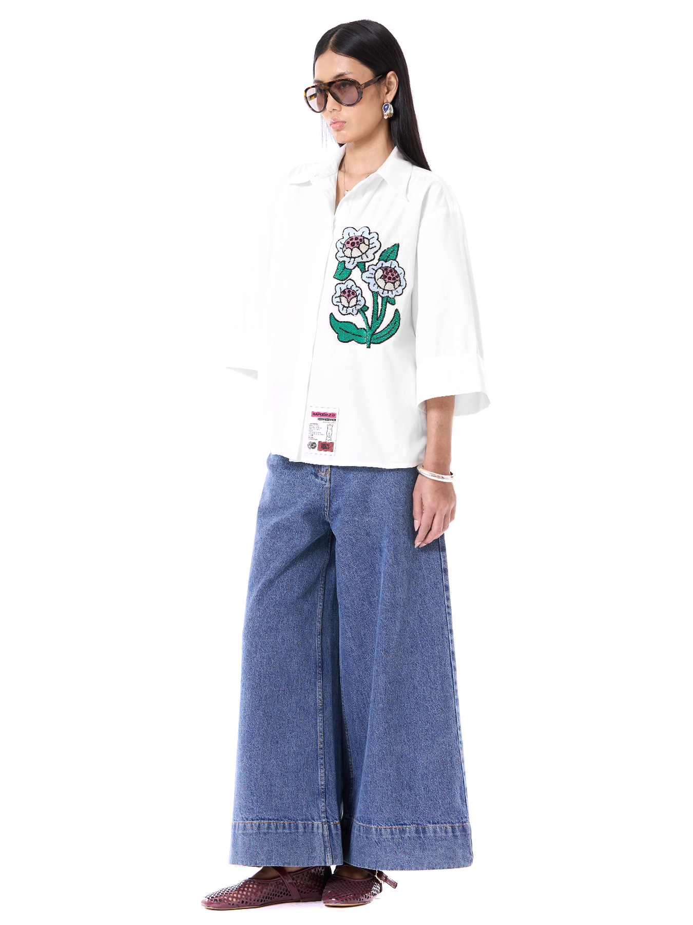Embroidered Oversize Shirt